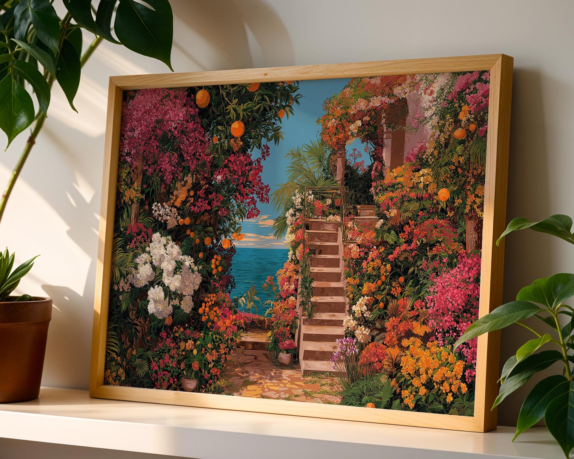 Maximalist Flower Wall Art | Colorful Abstract Floral Print
