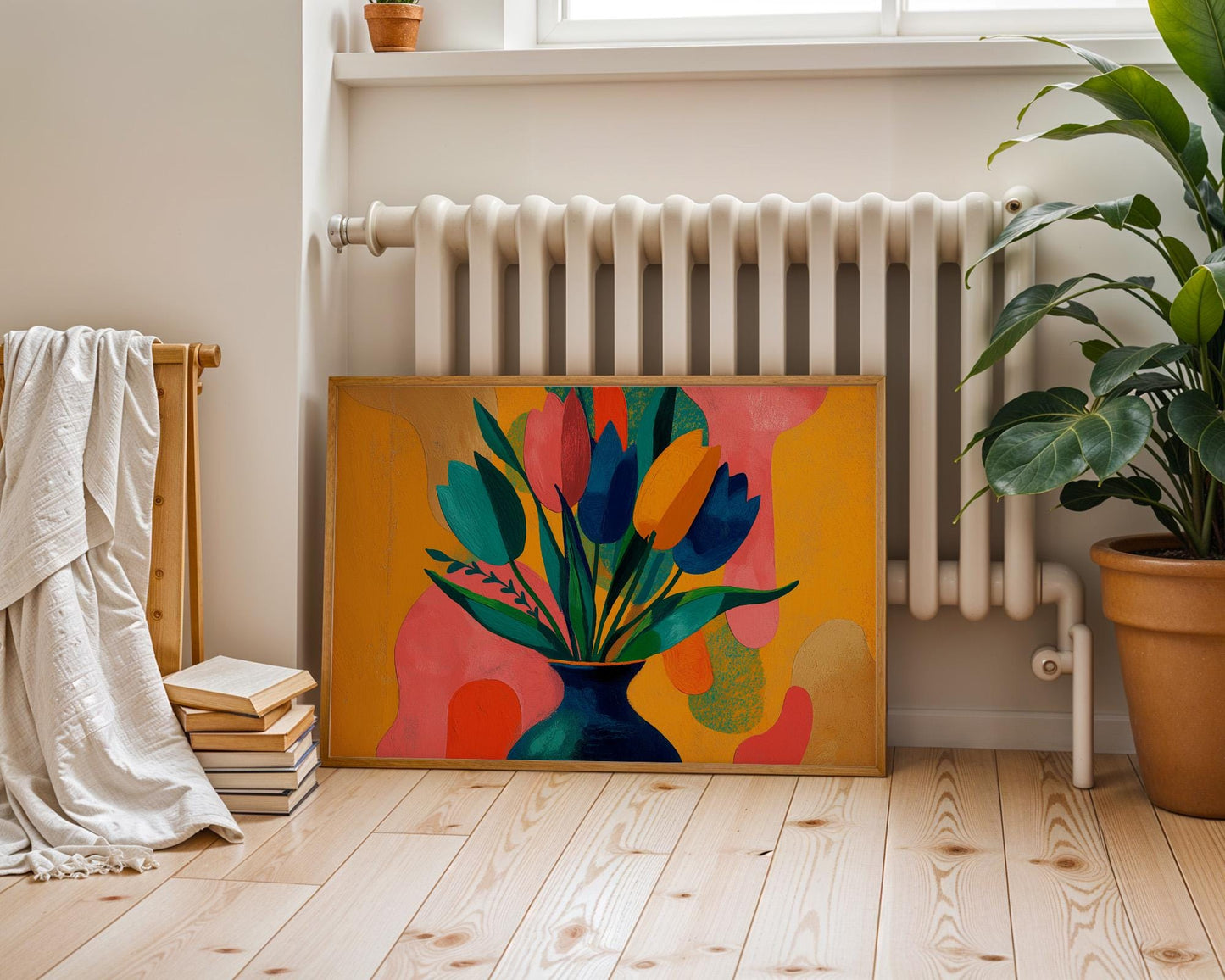 Kitchen Wall Art | Colorful Maximalist Flower