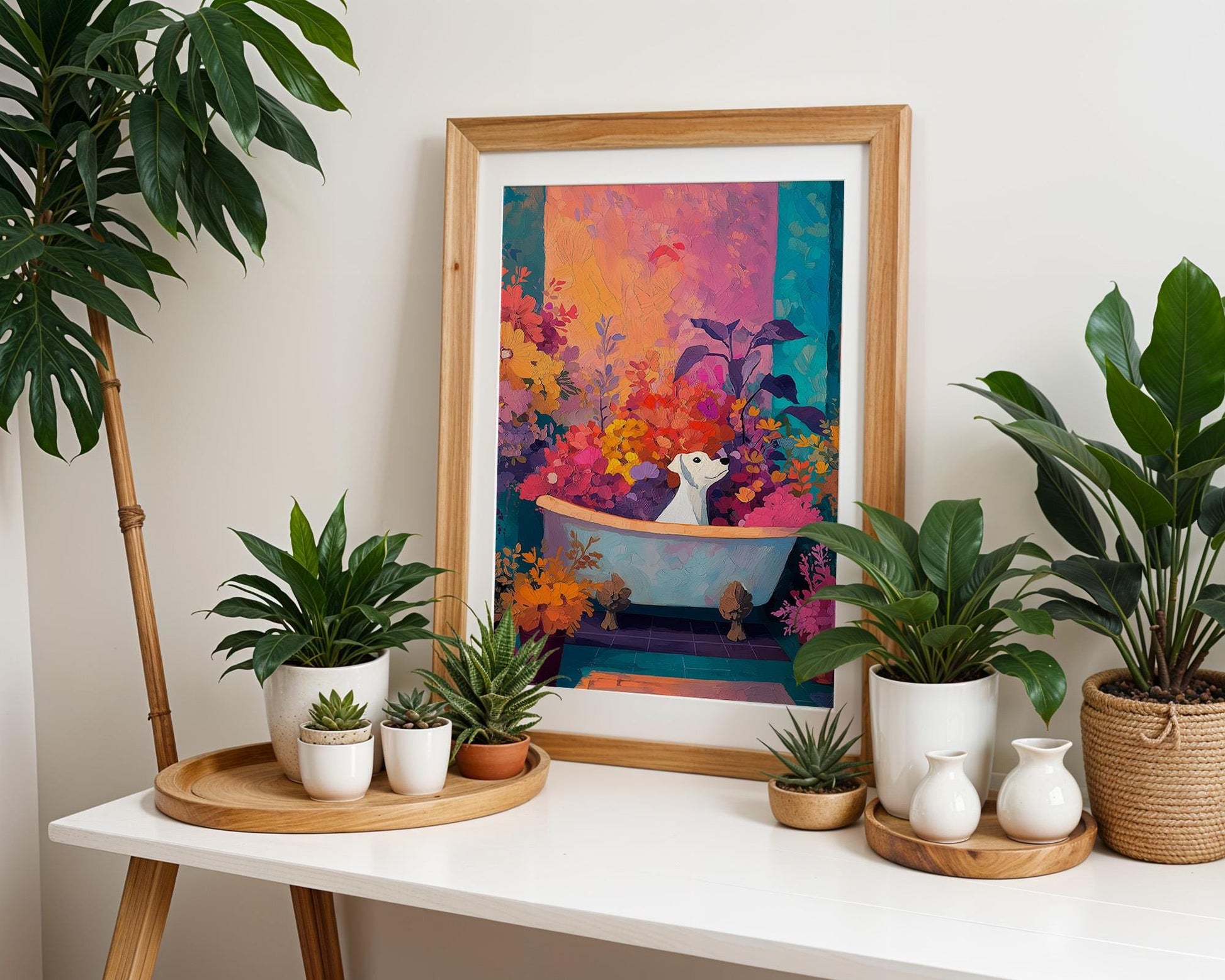 Bathroom Wall Art | Vintage Dog Bathroom Art