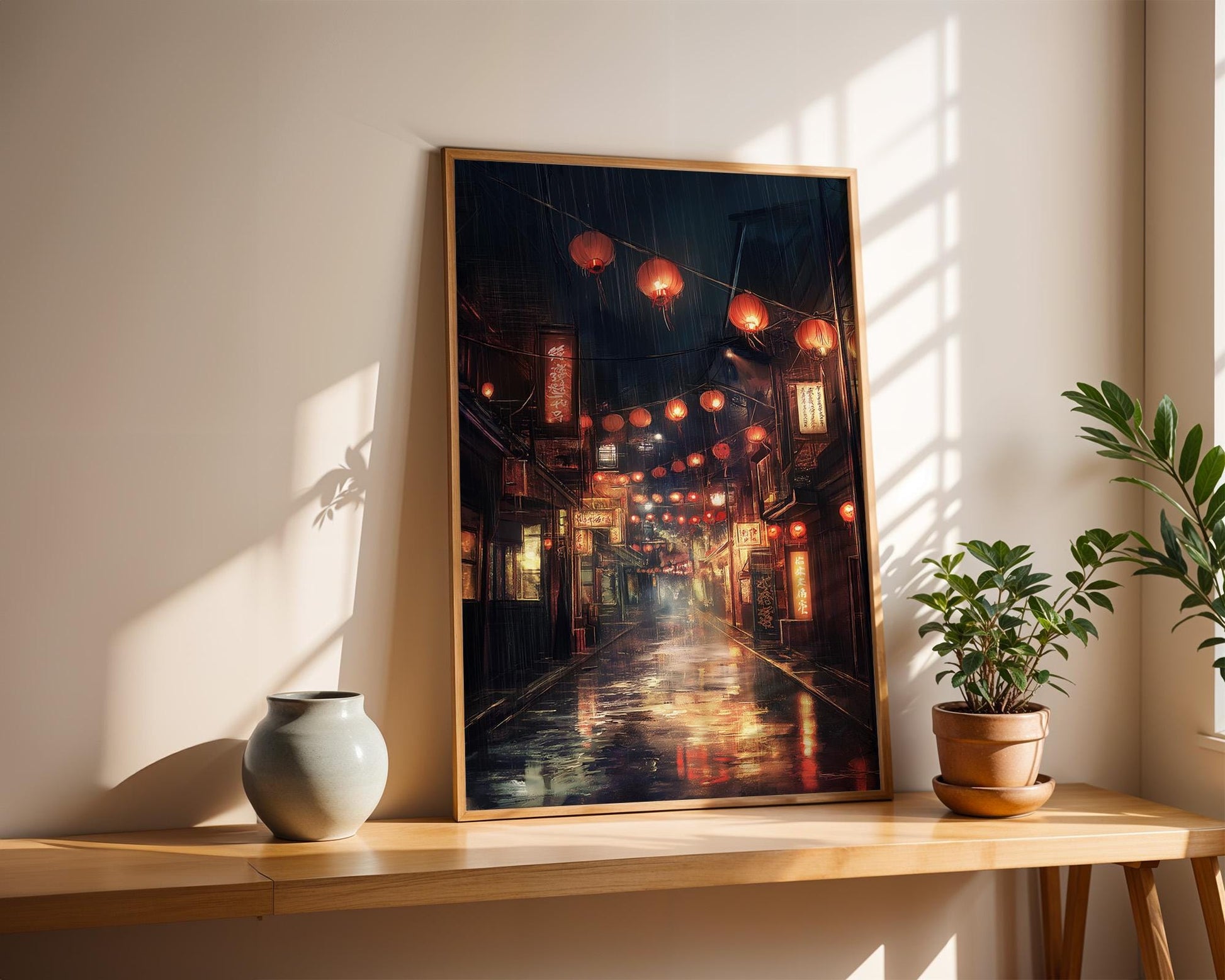 Japanese Wall Art | Retro Anime Cityscape Art Print