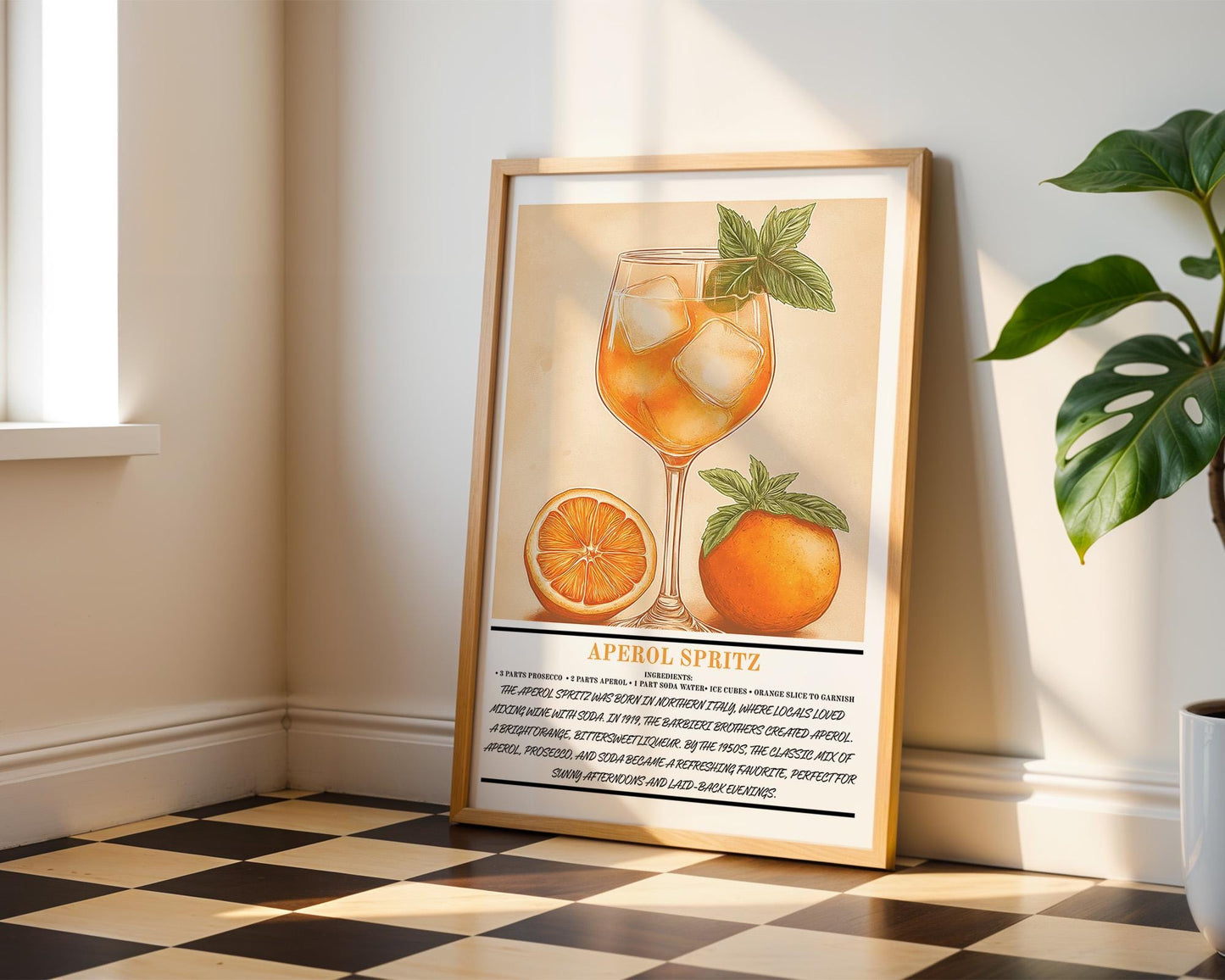 Kitchen Wall Art | Aperol Spritz Wall Art