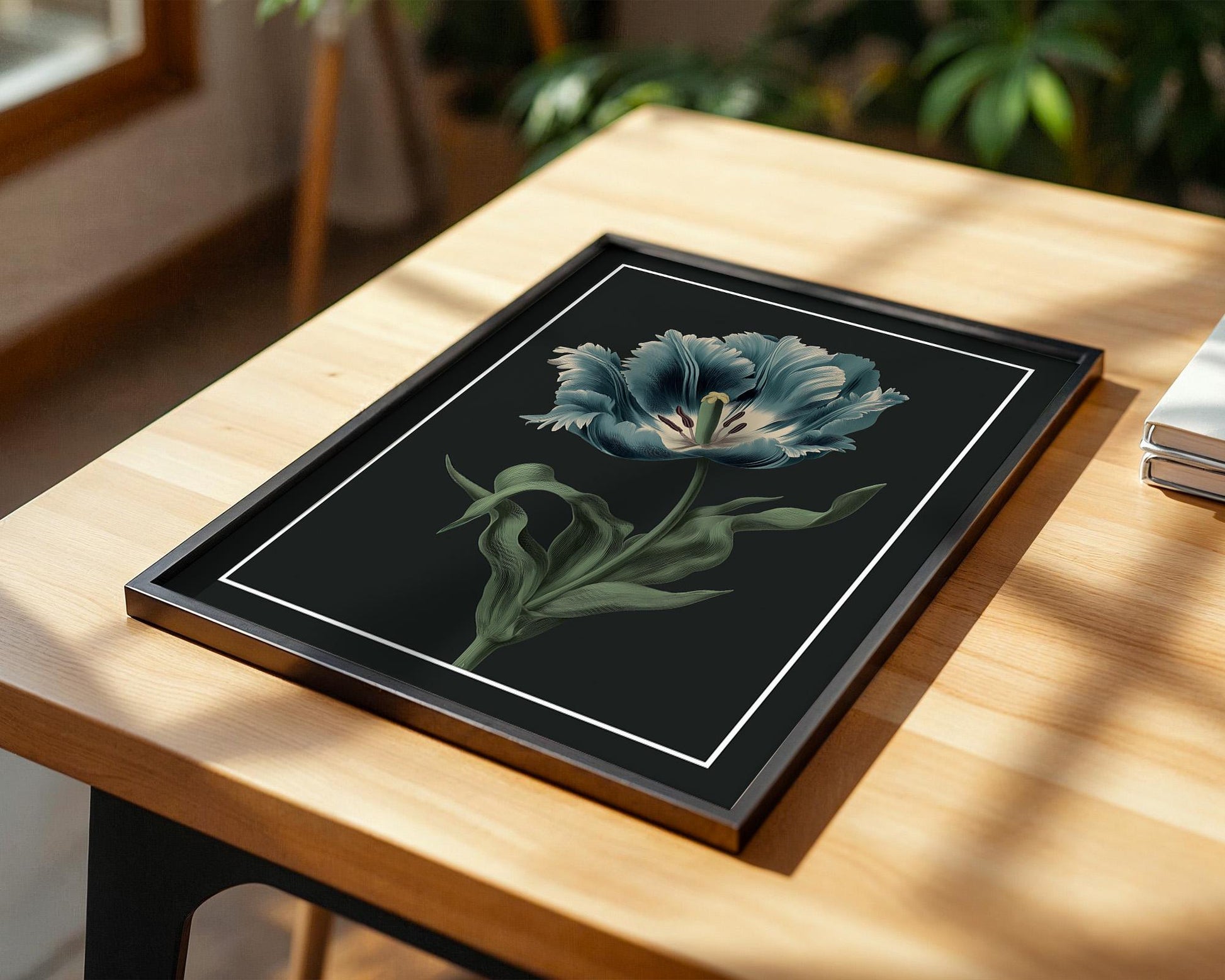 Flower Wall Decor | Blue Tulip Poster