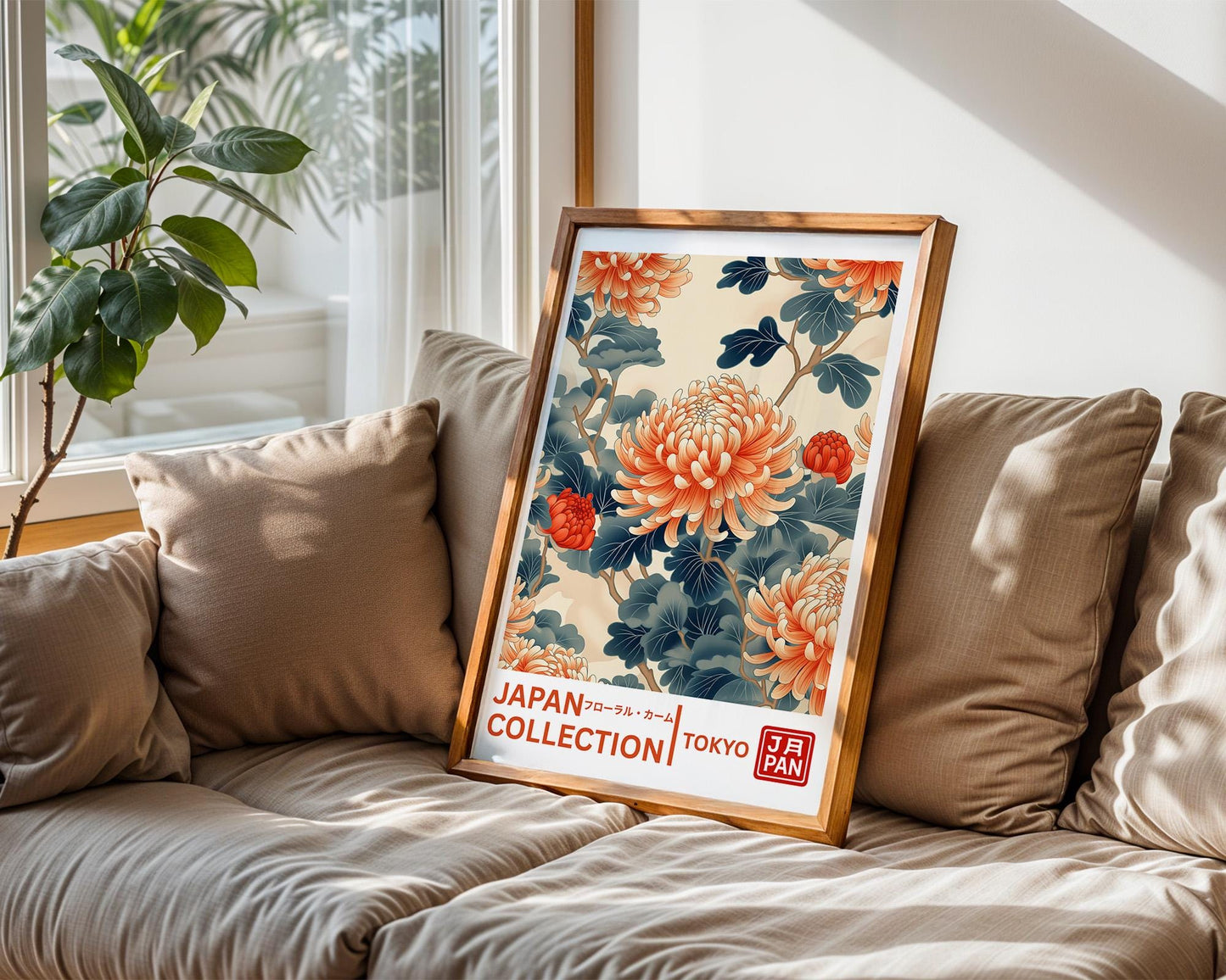 Japanese Wall Art | Japanese Chrysanthemum Print