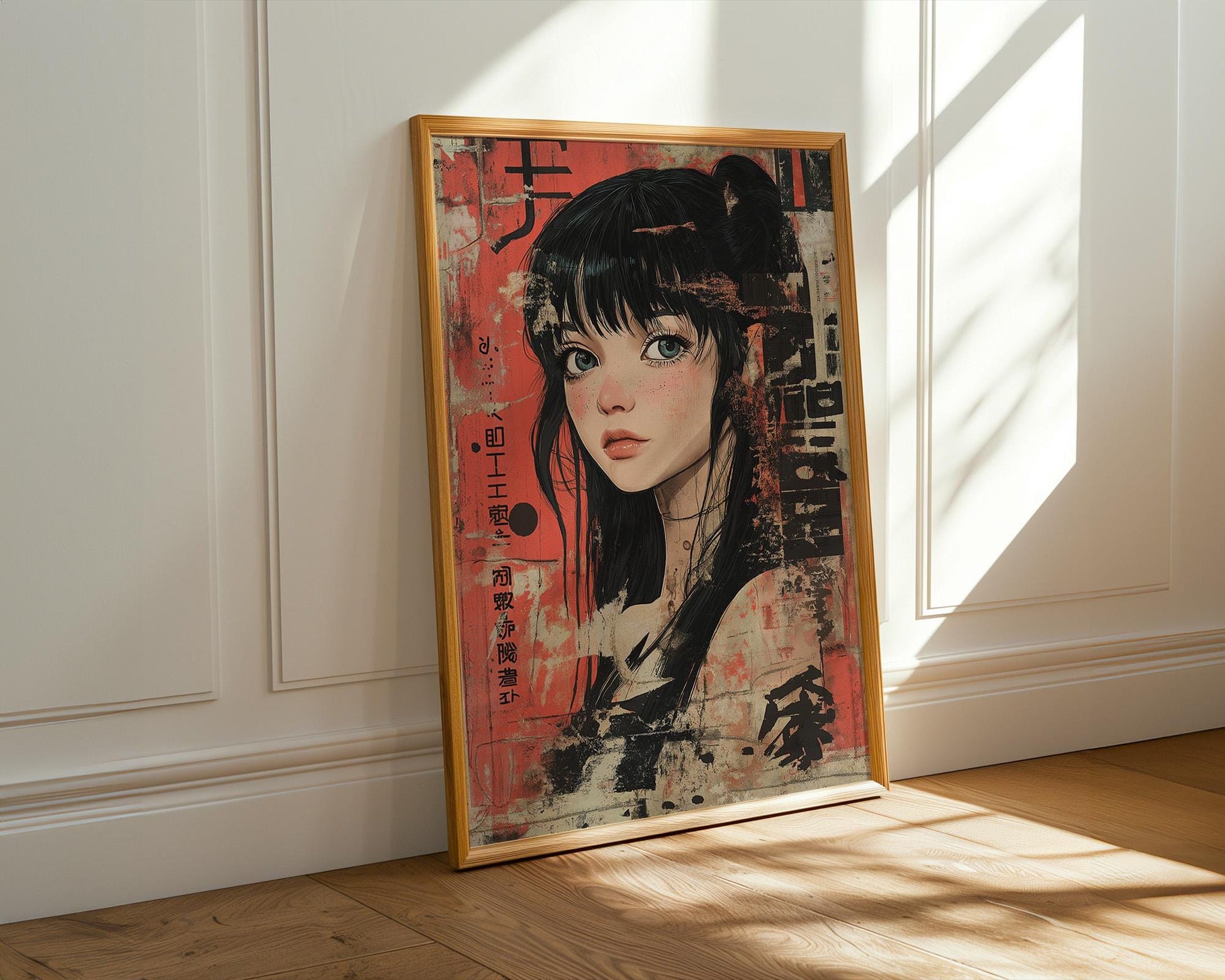 Japanese Wall Art | Retro Anime Girl Poster