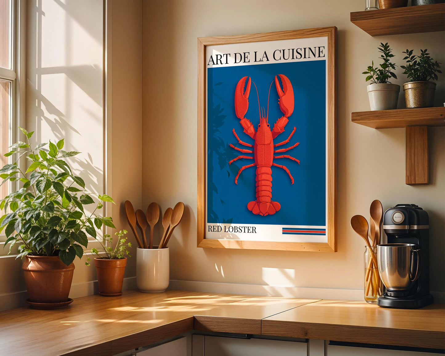 Kitchen Wall Art | Red Lobster Wall Art