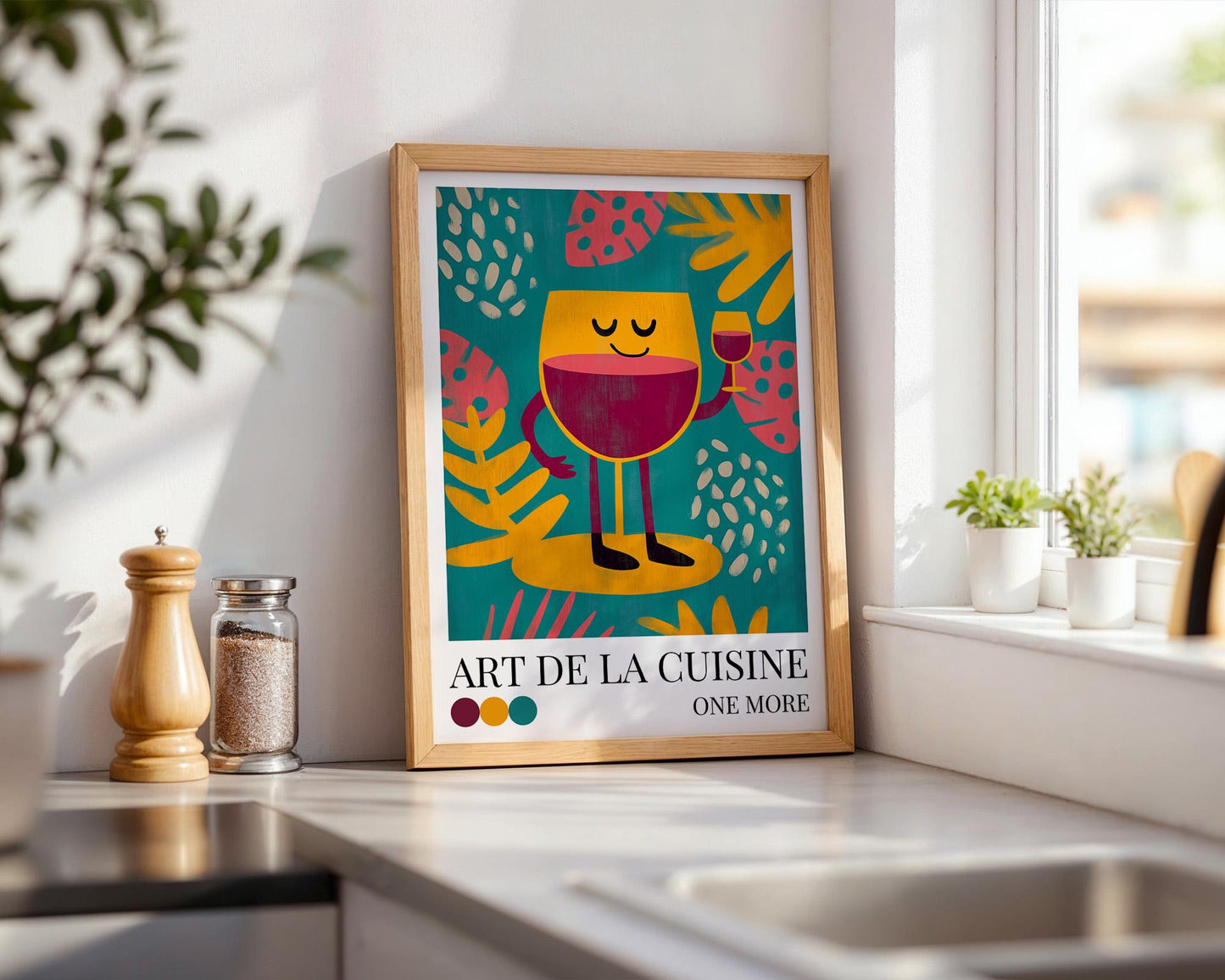 Kitchen Wall Art | Red Wine Kitchen Art