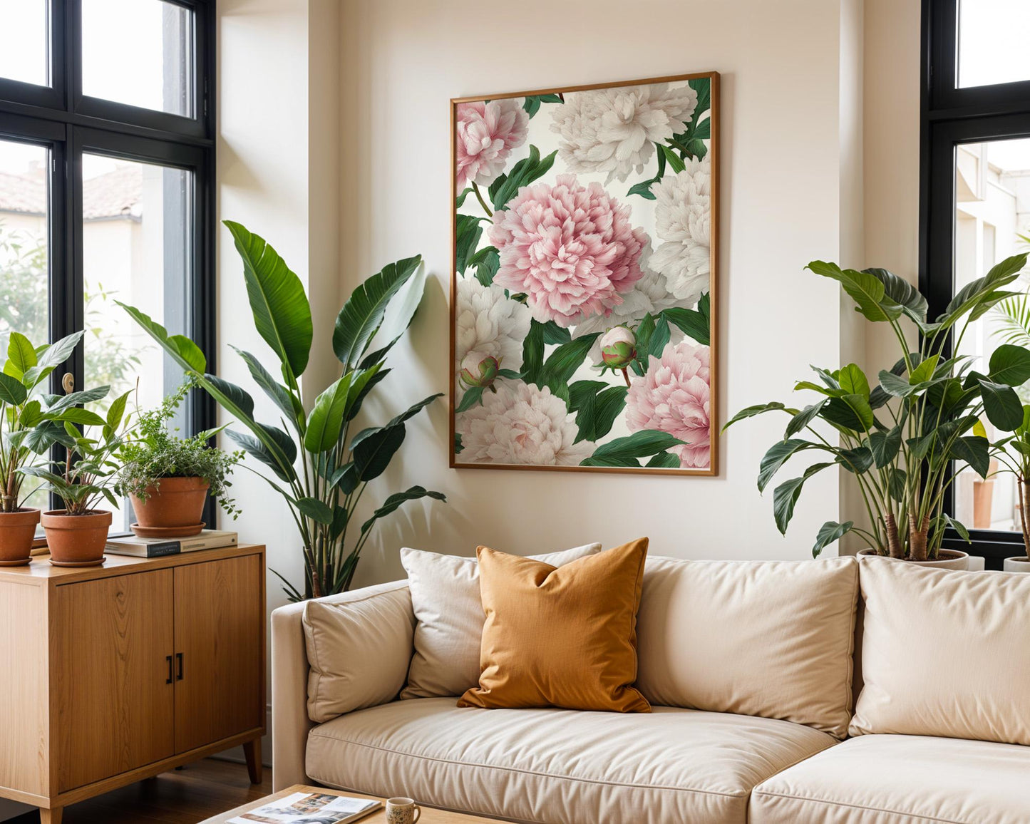 Flower Wall Decor | Peony Botanical Poster