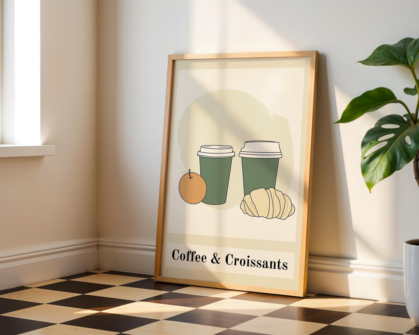 Kitchen Wall Art | Coffee and Croissants Print