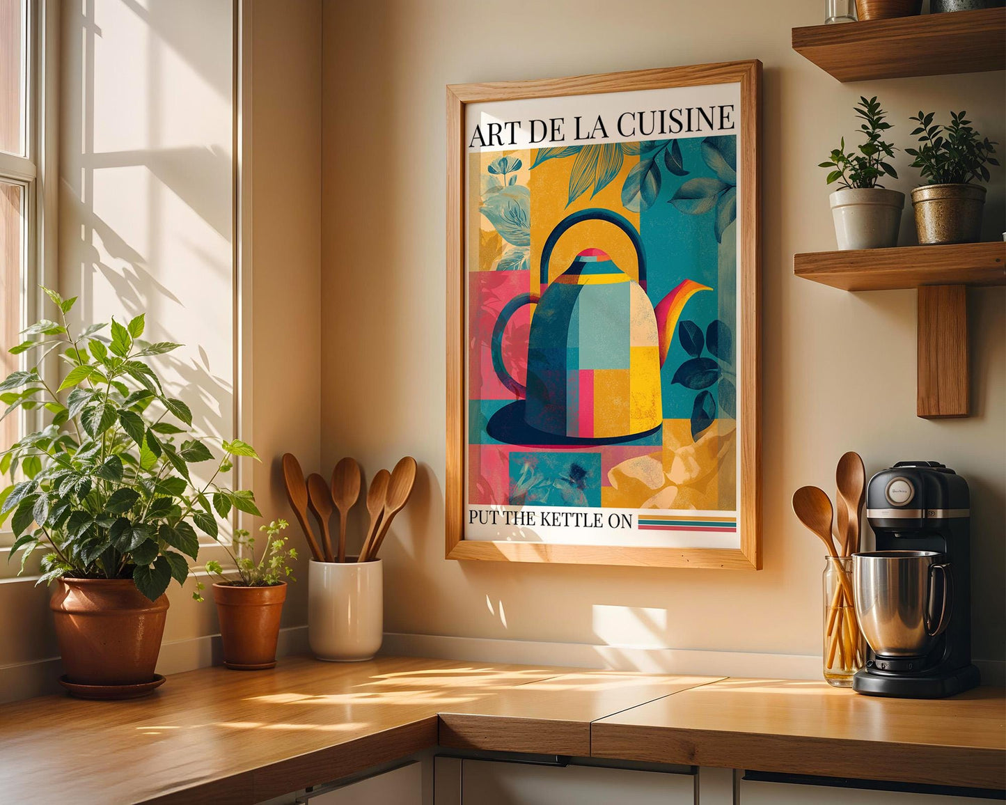 Kitchen Wall Art | Coffee Tea Kettle Art
