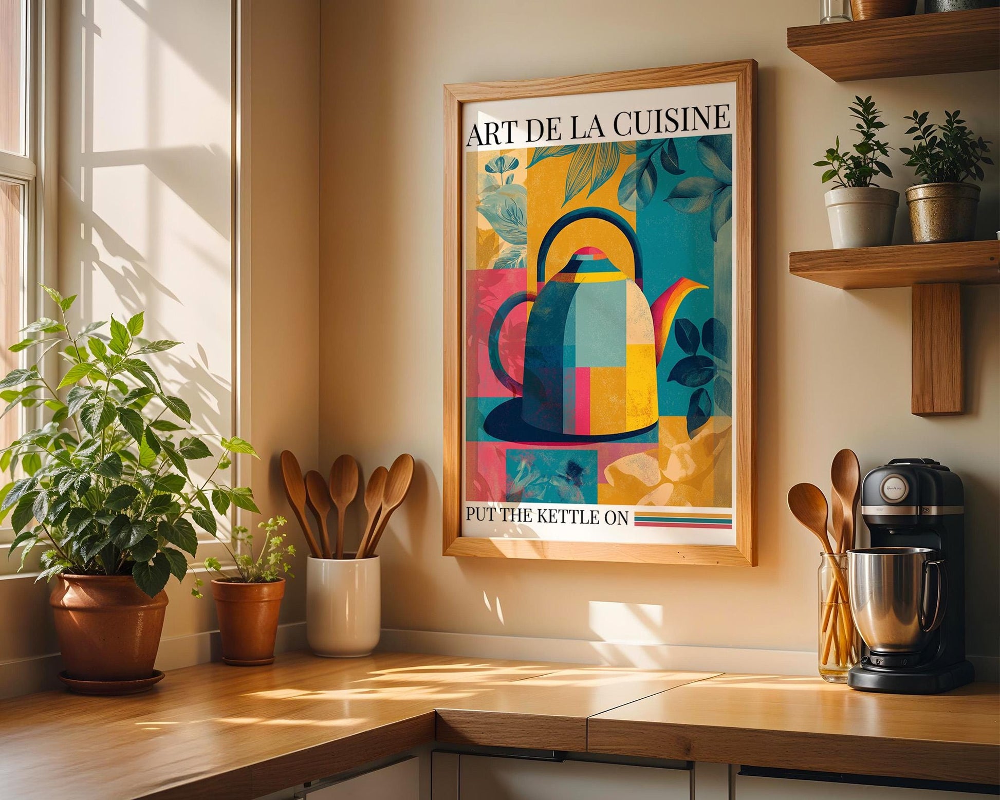 Kitchen Wall Art | Coffee Tea Kettle Art