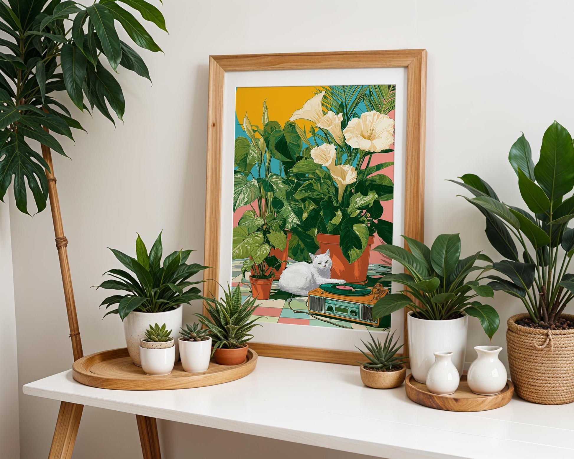 Abstract Retro Wall Art | Quirky Animal Poster Maximalist Decor
