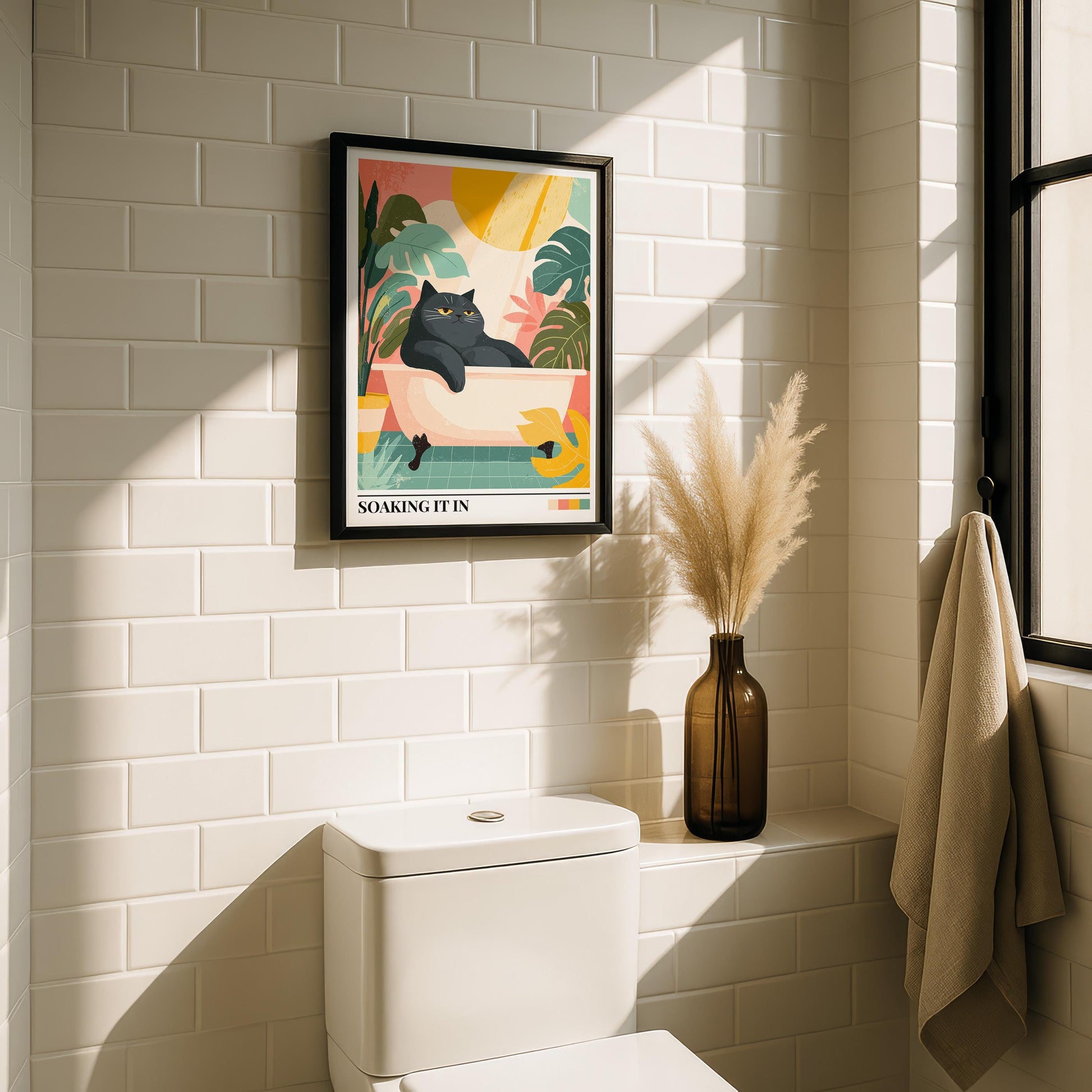 Bathroom Wall Art | Cat Bathroom Wall Art