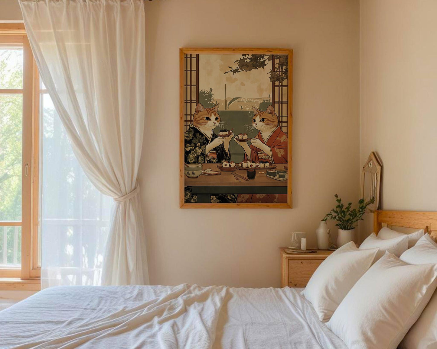 Japanese Wall Art | Japanese Cat Poster