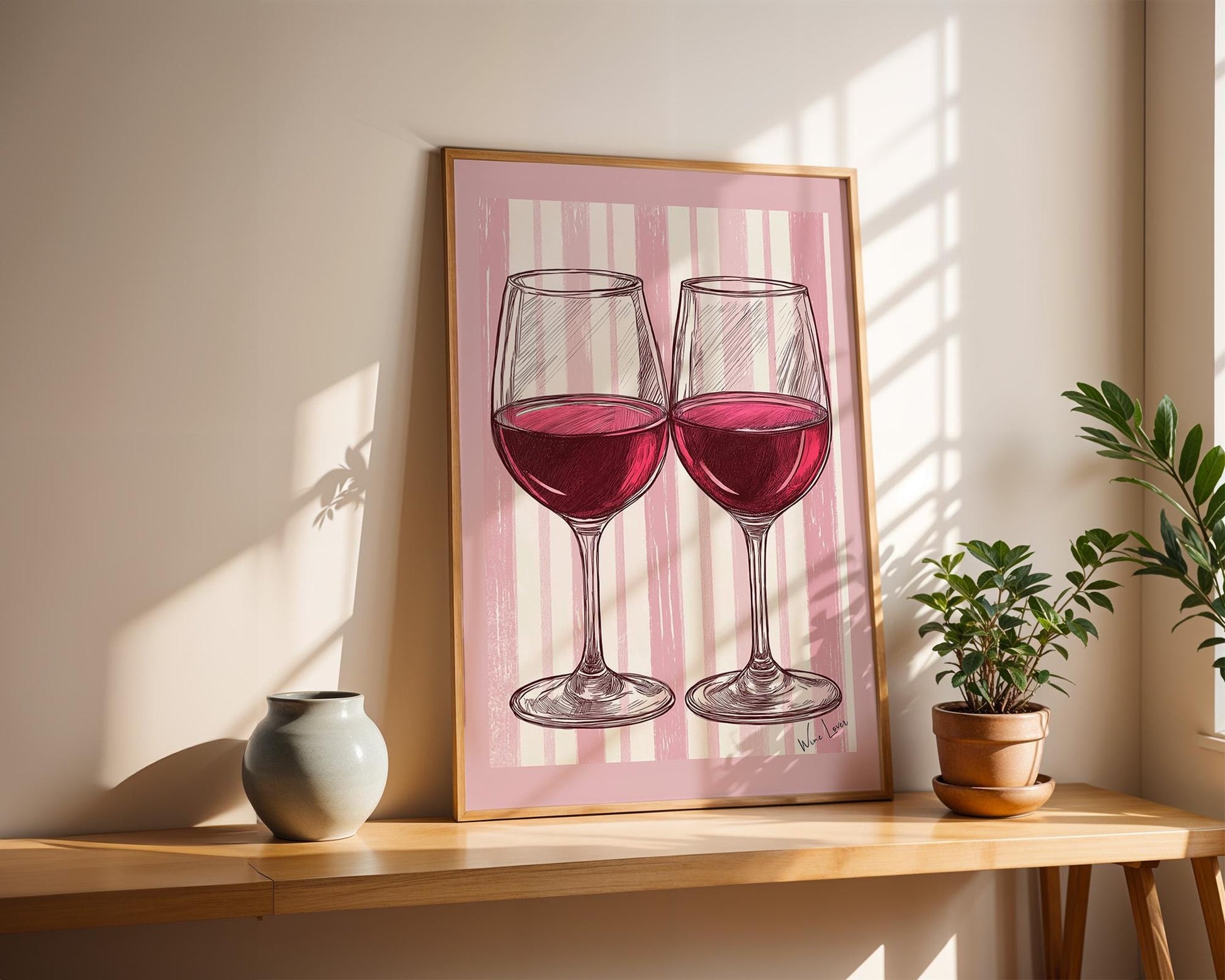 Kitchen Wall Art | Red Wine Wall Art