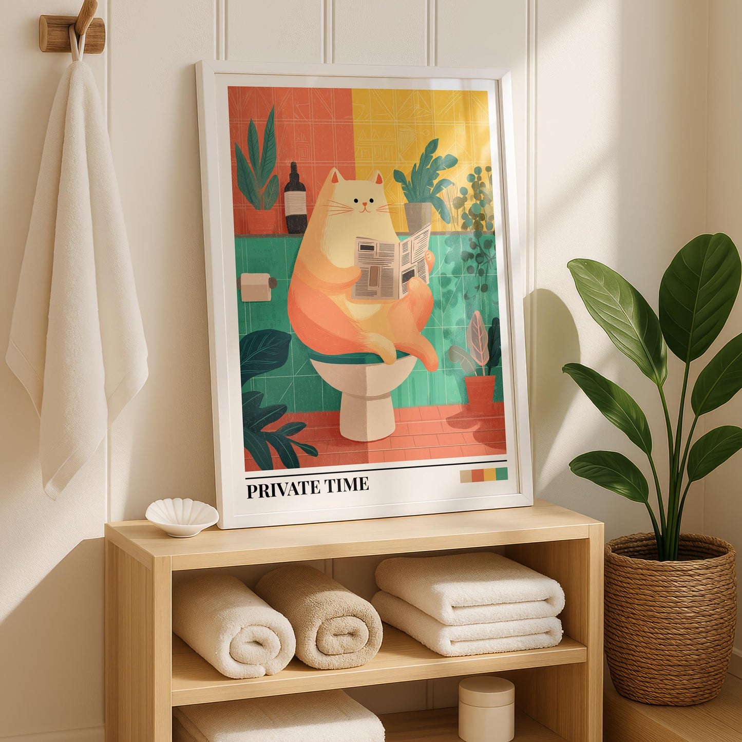 Bathroom Wall Art | Cat Bathroom Wall Art