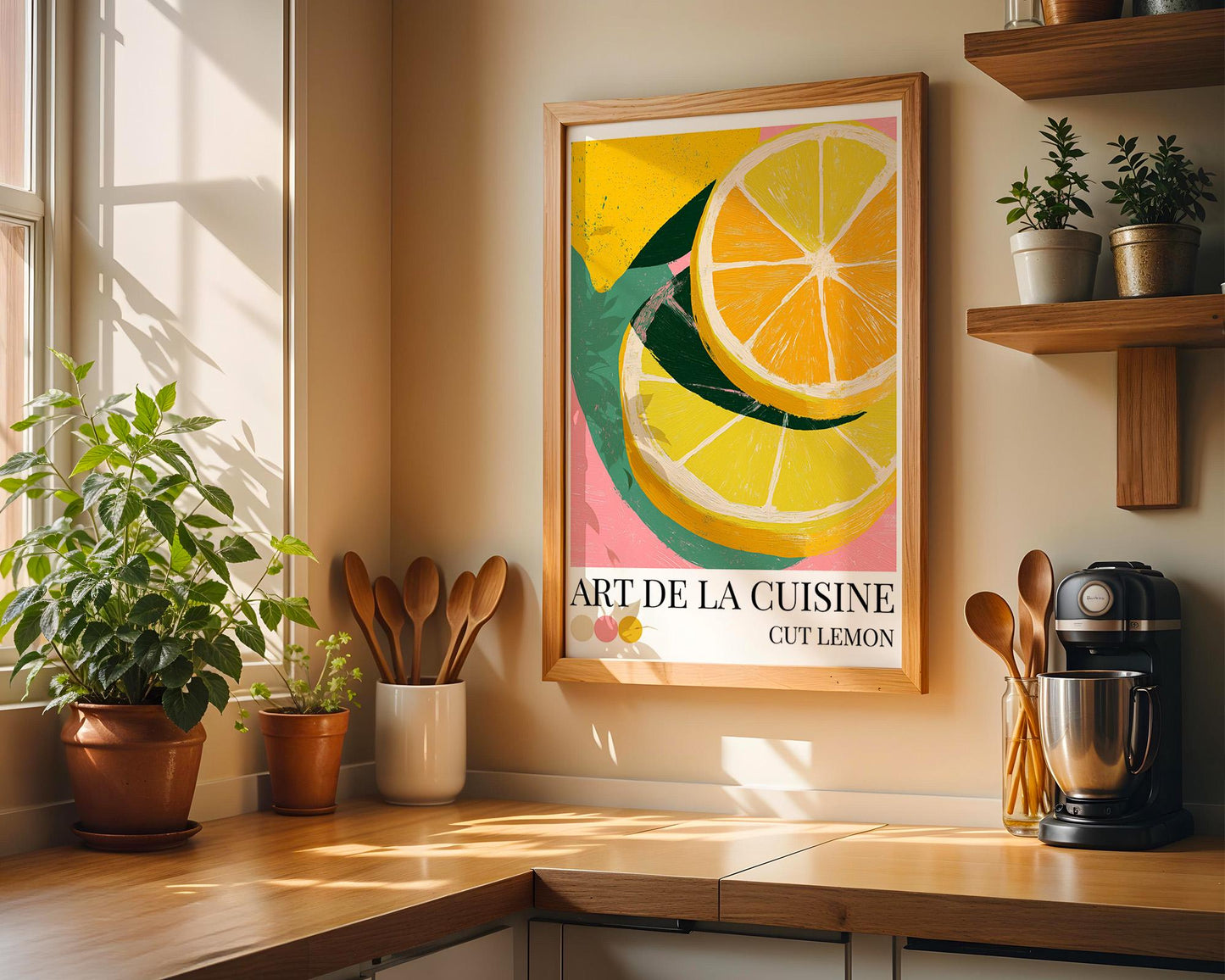 Kitchen Wall Art | Vibrant Lemon Wall Print