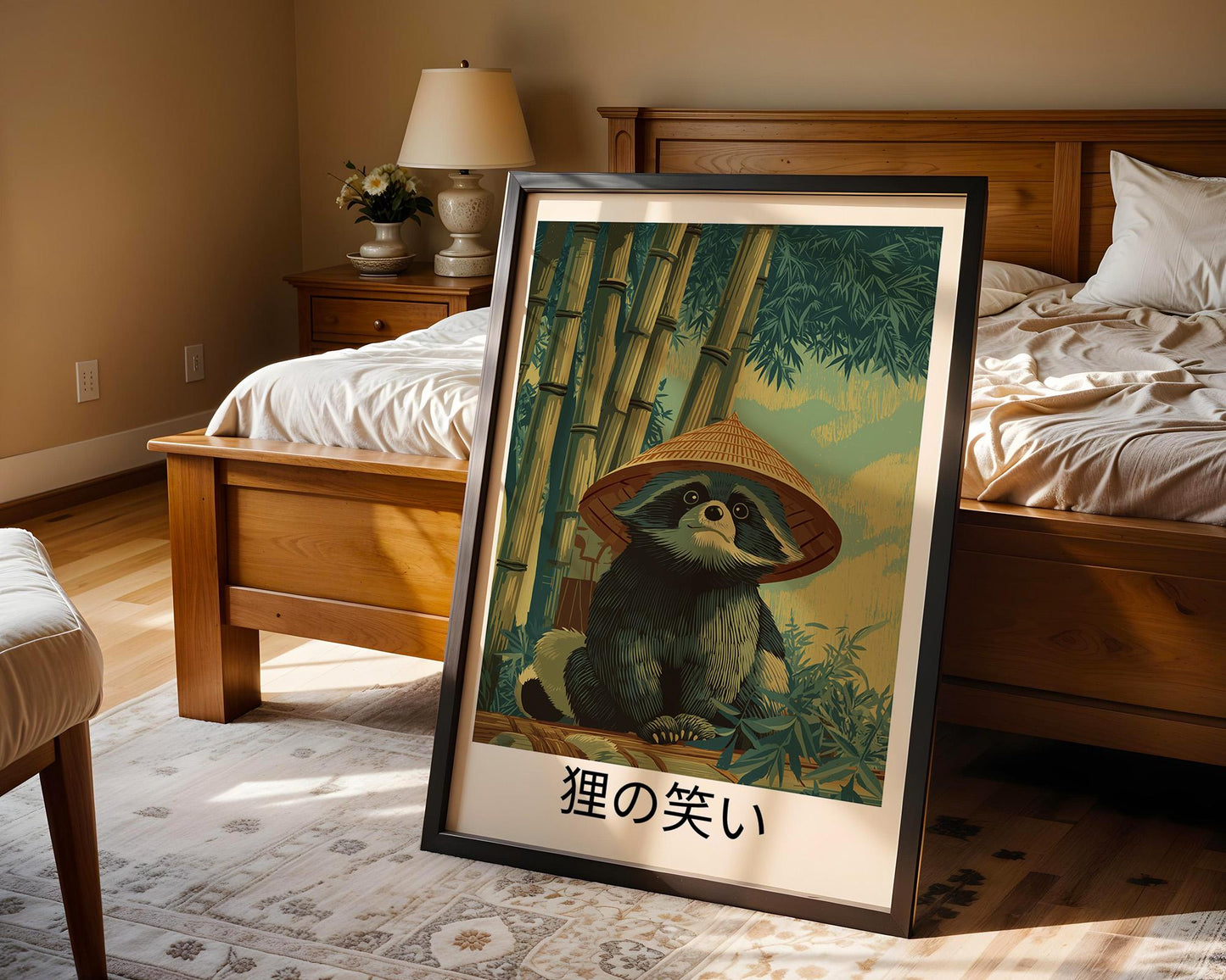 Japanese Wall Art | Japanese Raccoon Print