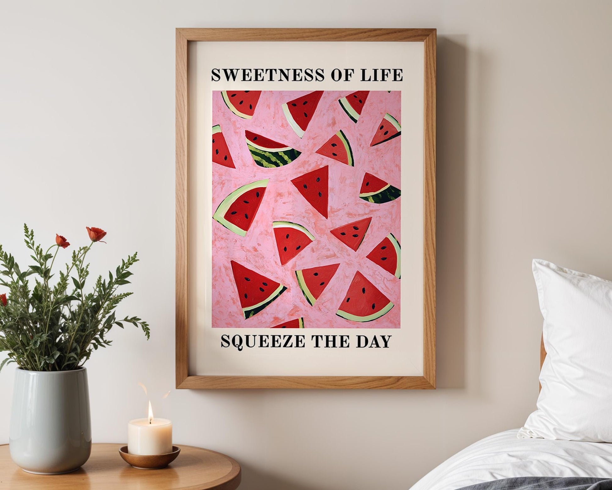 Kitchen Wall Art | Watermelon Modern Wall Art Print