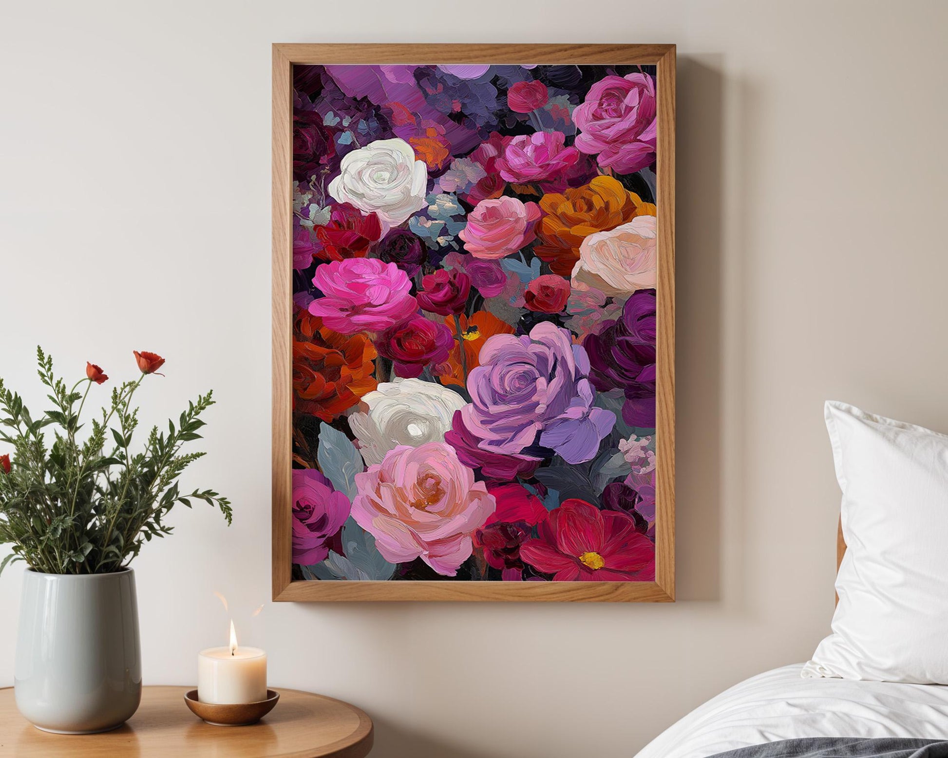 Maximalist Floral Wall Art | Vibrant Garden Decor