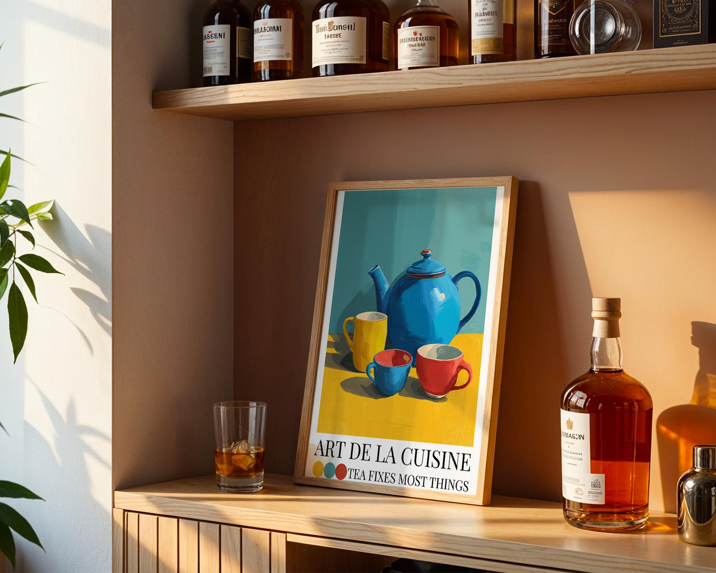 Kitchen Wall Art | Colourful Tea Poster