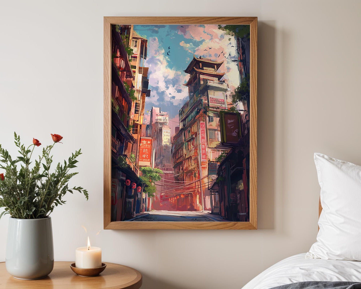 Japanese Wall Art | Japanese Cityscape Poster