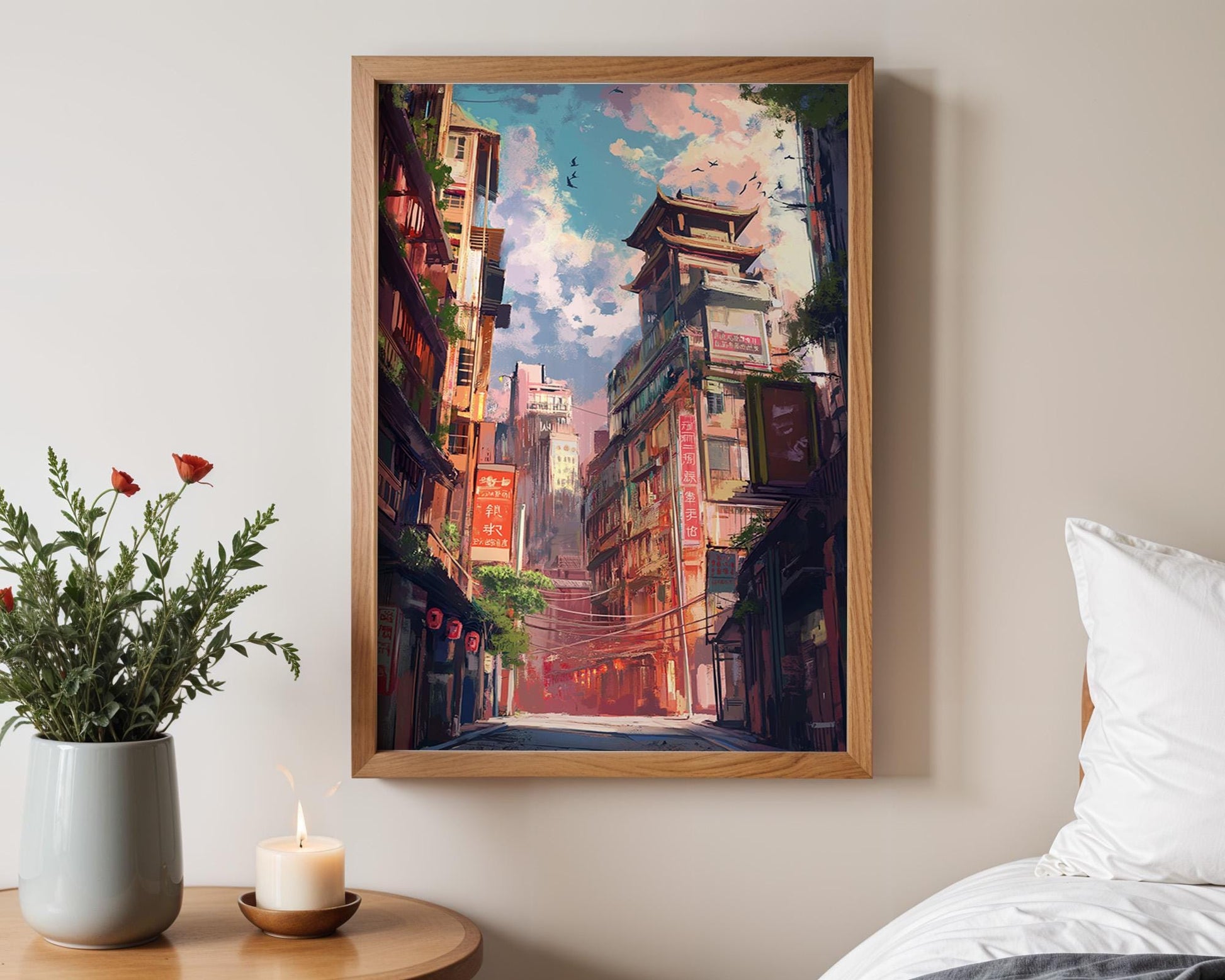 Japanese Wall Art | Japanese Cityscape Poster