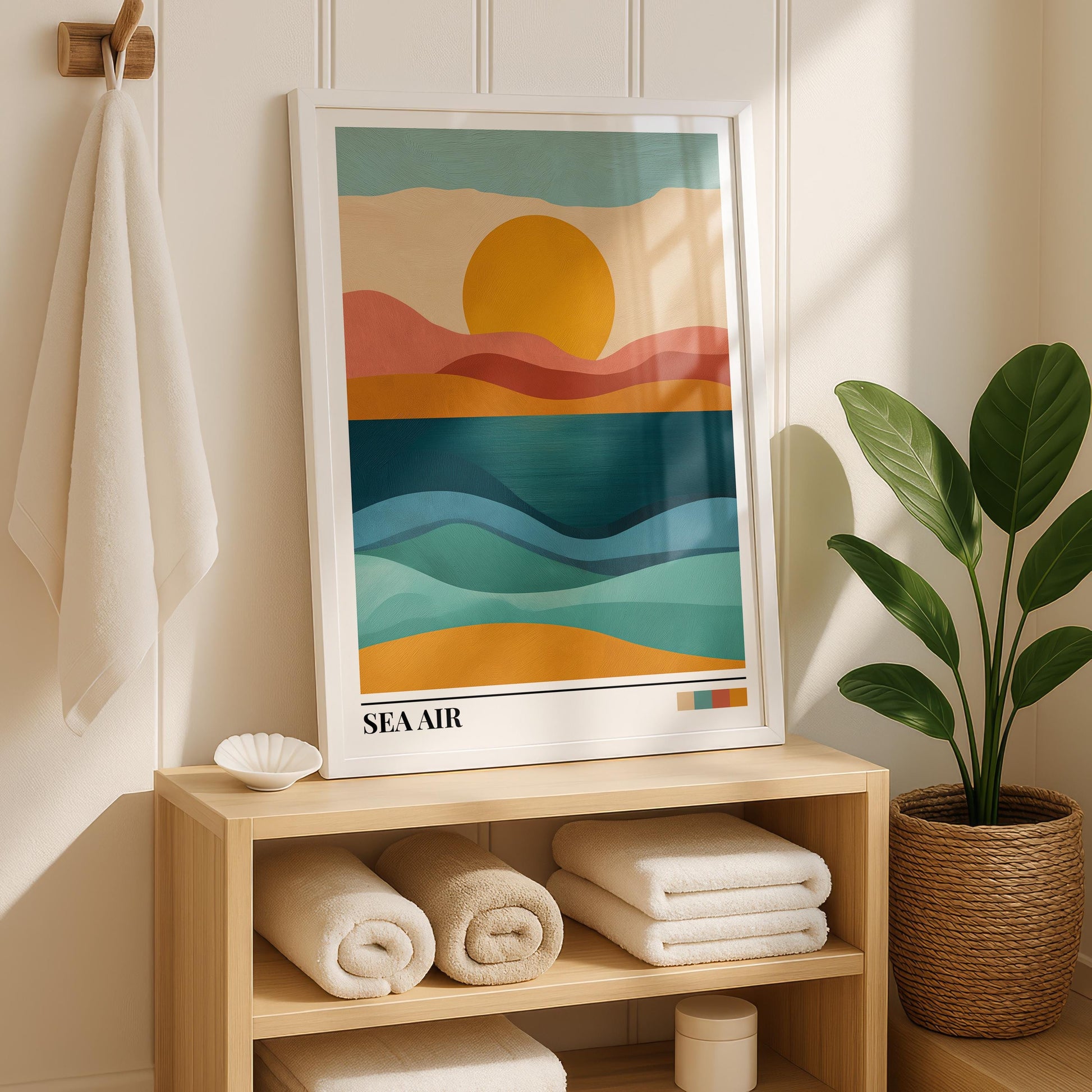 Bathroom Wall Art | Abstract Dopamine Decor