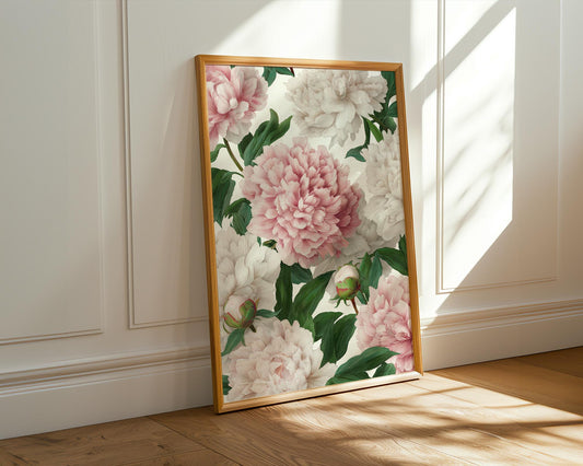 Flower Wall Decor | Peony Botanical Poster