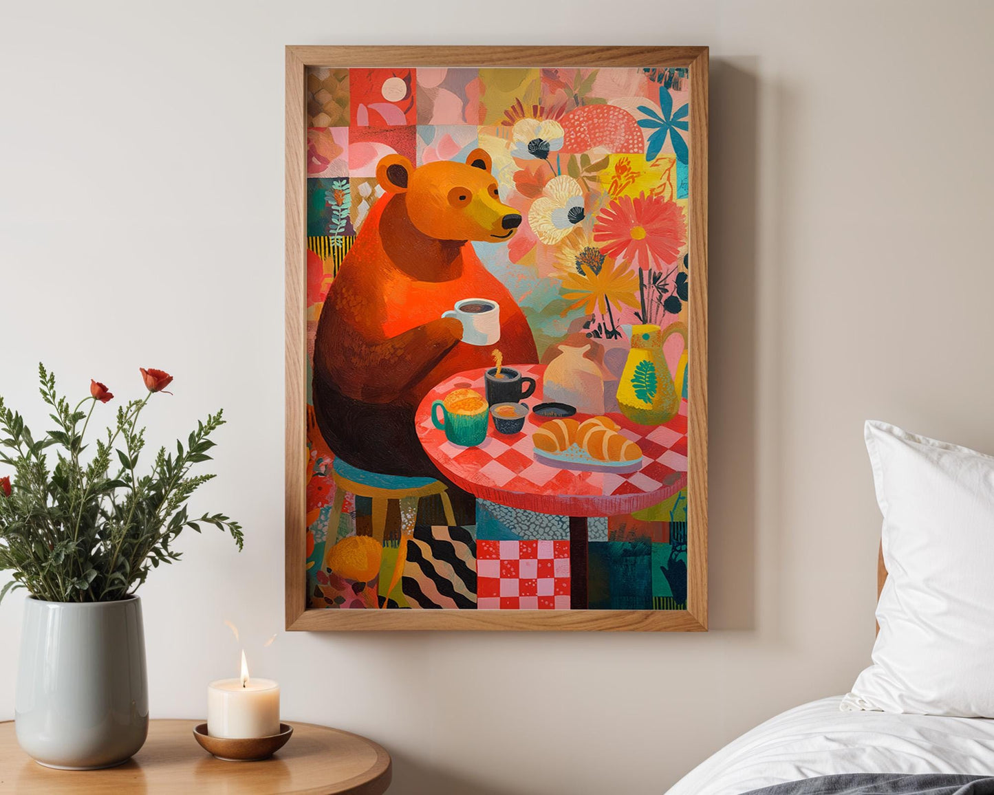 Dopamine Decor | Abstract Bear Decor