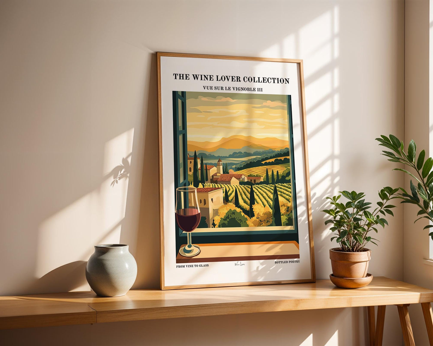 Kitchen Wall Art | Vineyard Window View