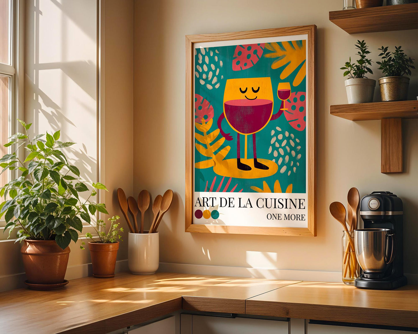 Kitchen Wall Art | Red Wine Kitchen Art