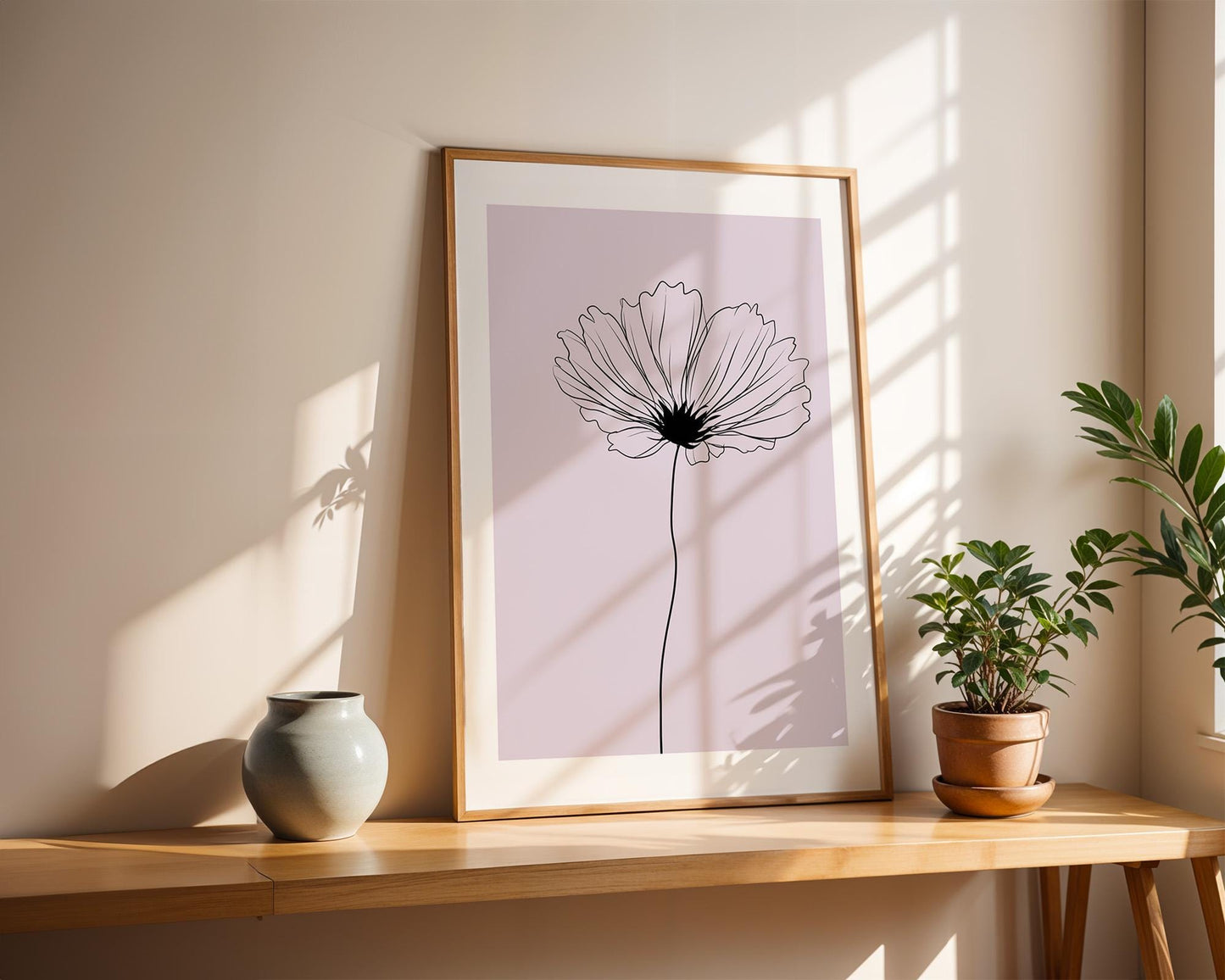 Flower Wall Decor | Floral Minimalist Wall Art