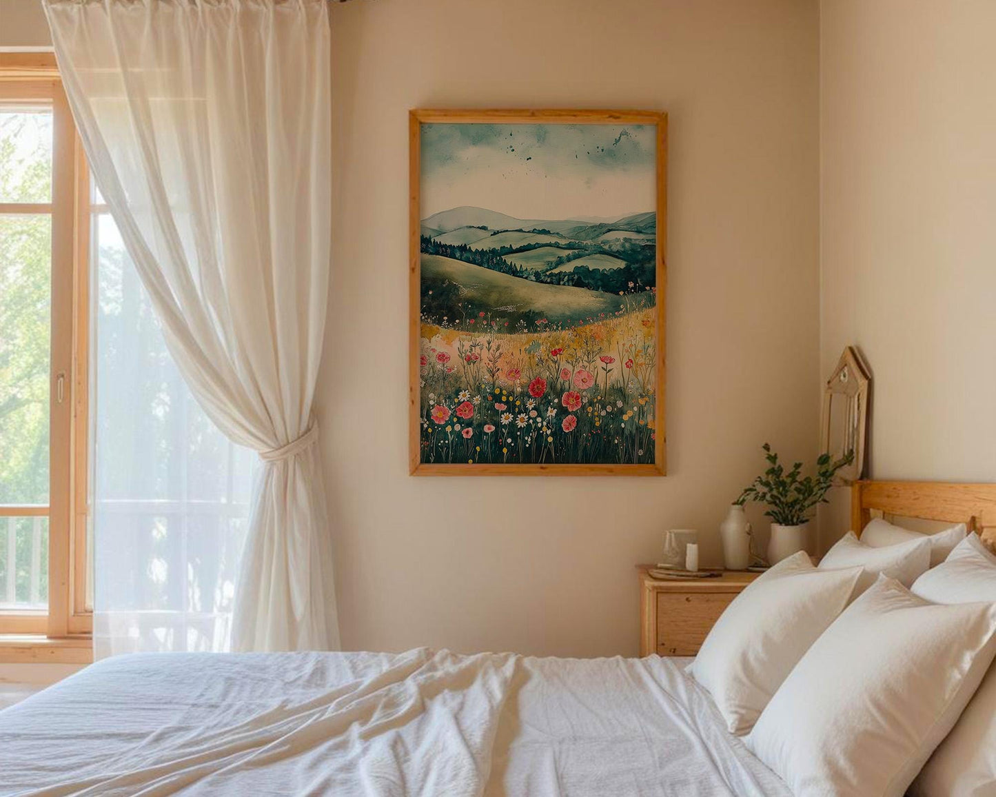 Gallery Wall Art | Wildflower Watercolor Painting