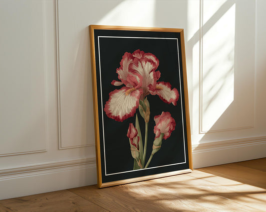 Flower Wall Decor | Vintage Iris Wall Art