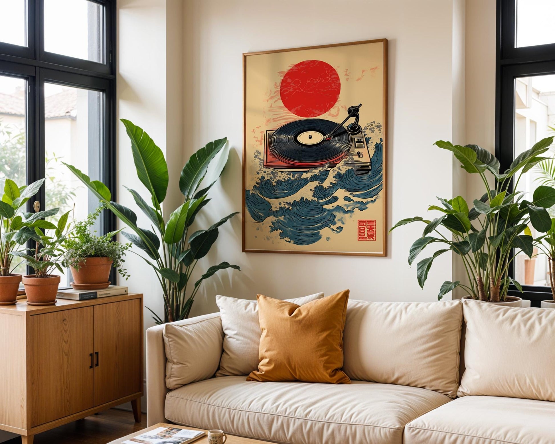 Japanese Wall Art | Japanese Vinyl Record Player