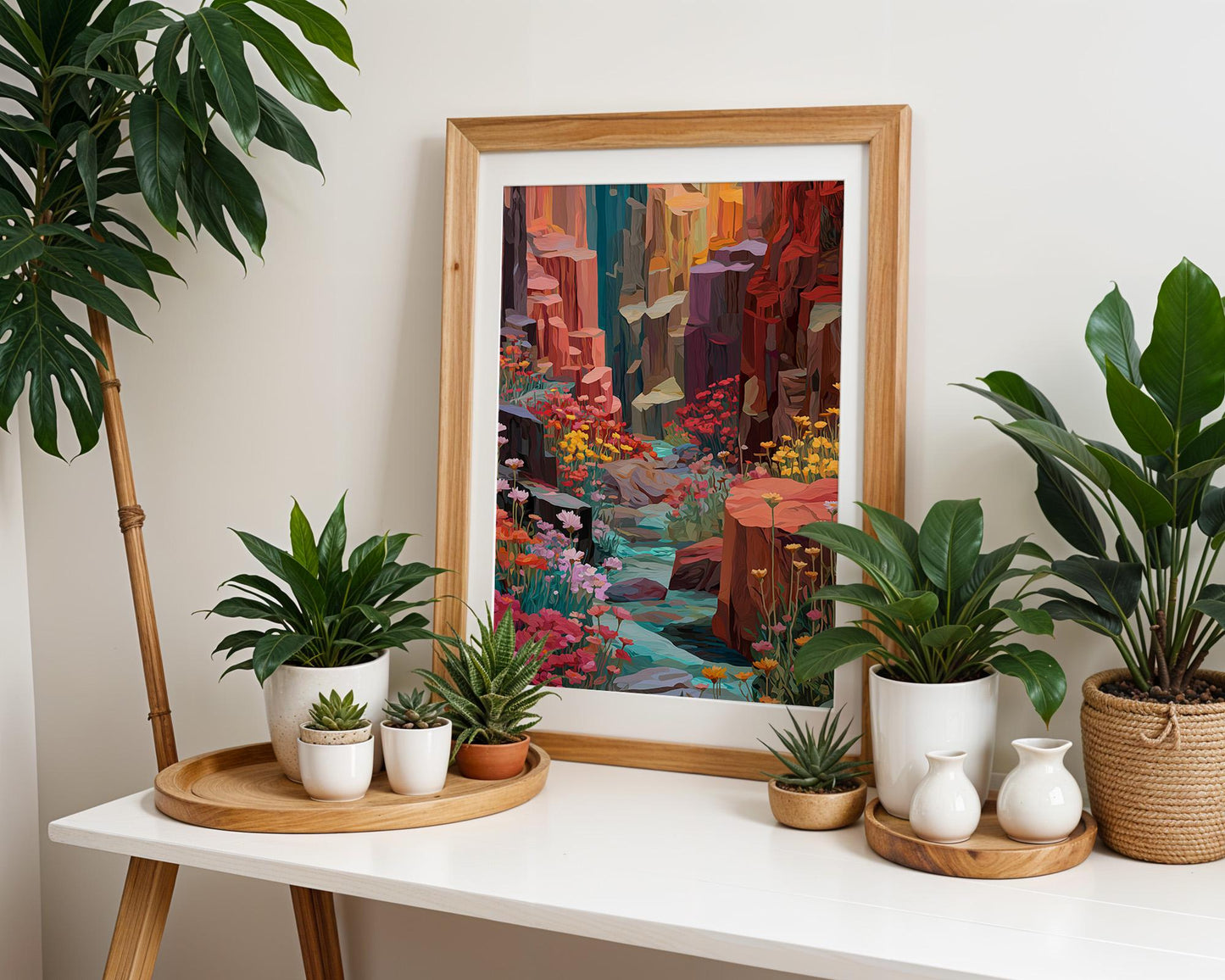 Maximalist Abstract Wall Art | Boho Retro Canyon Decor