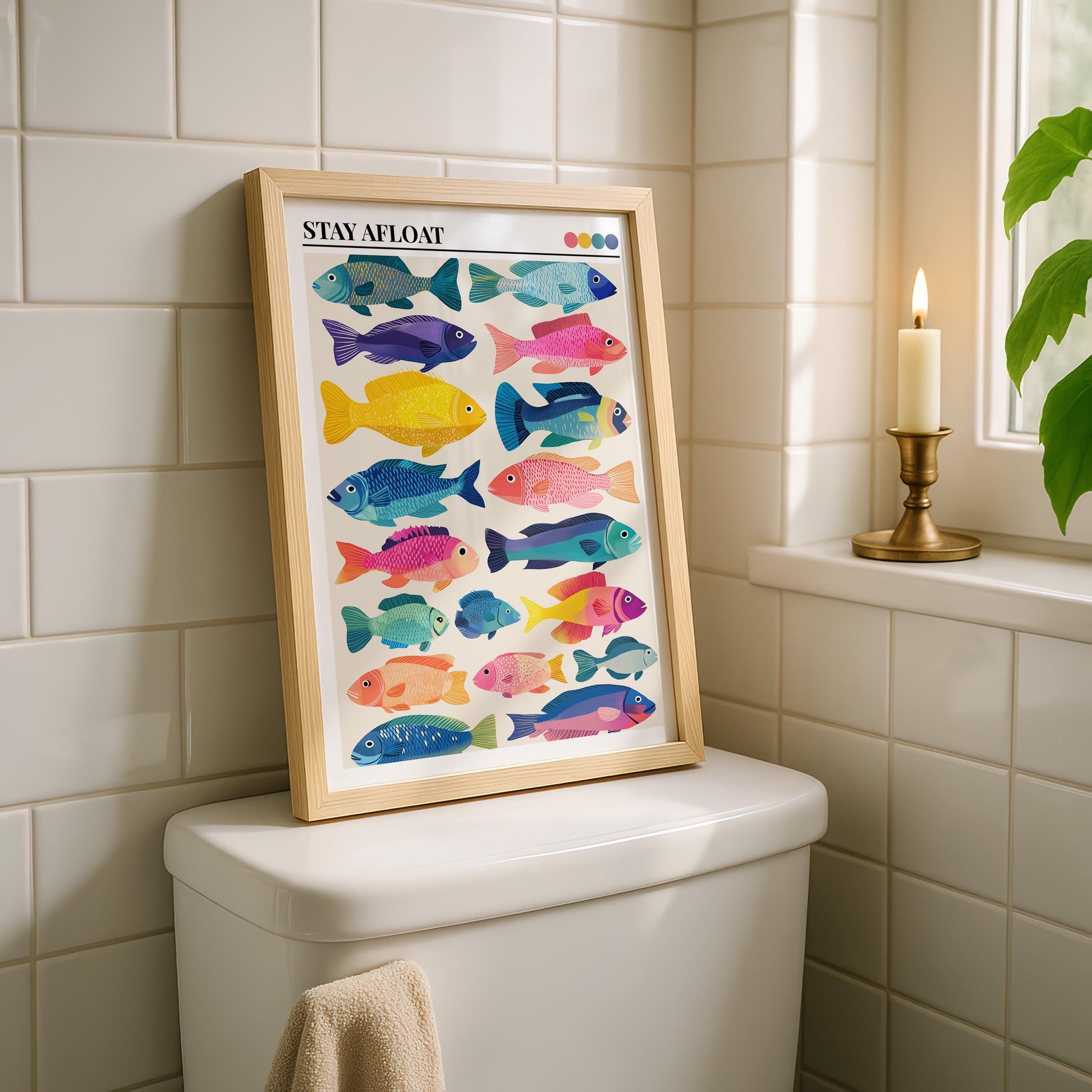 Bathroom Wall Art | Fish Bathroom Wall Art