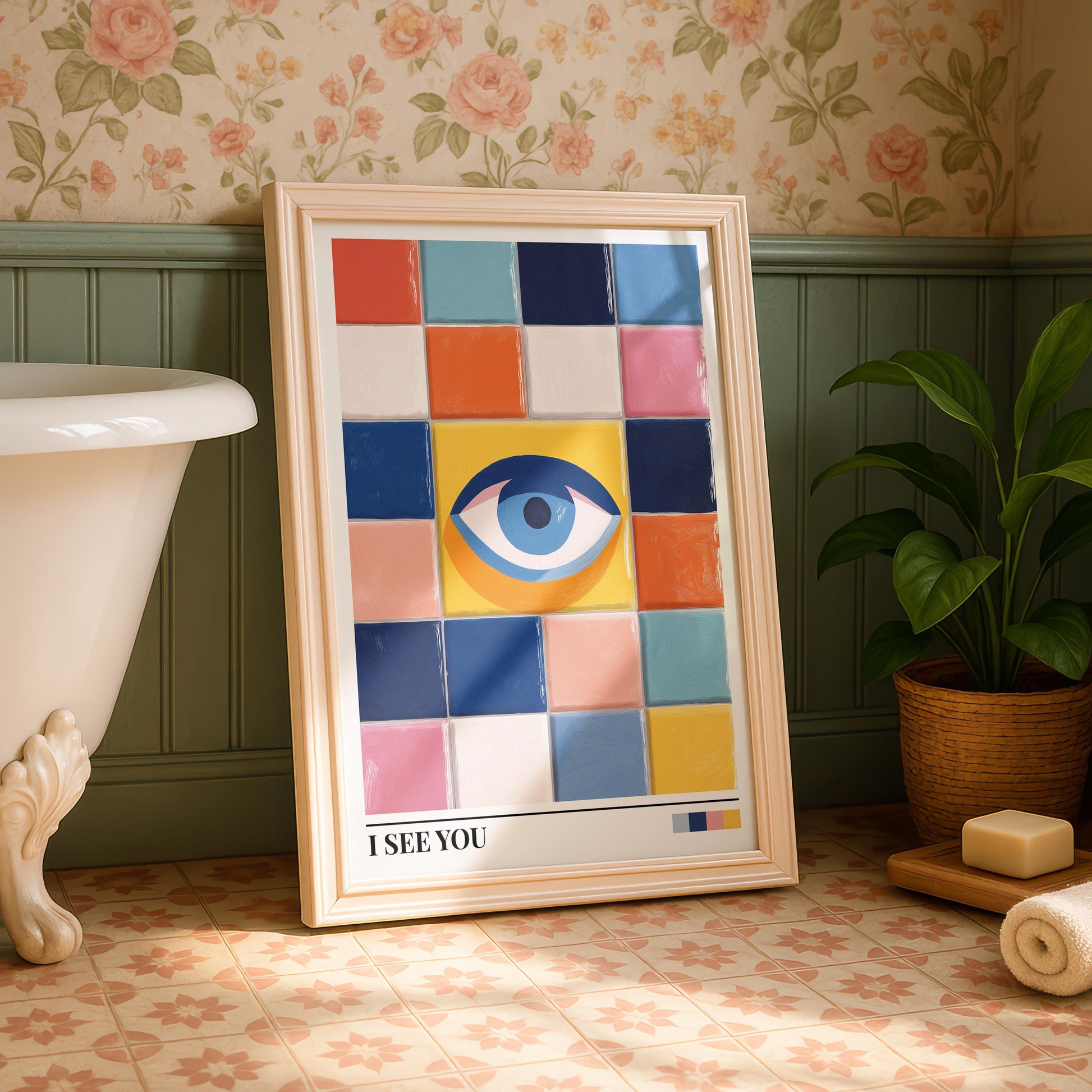 Bathroom Wall Art | Eye Bathroom Wall Art