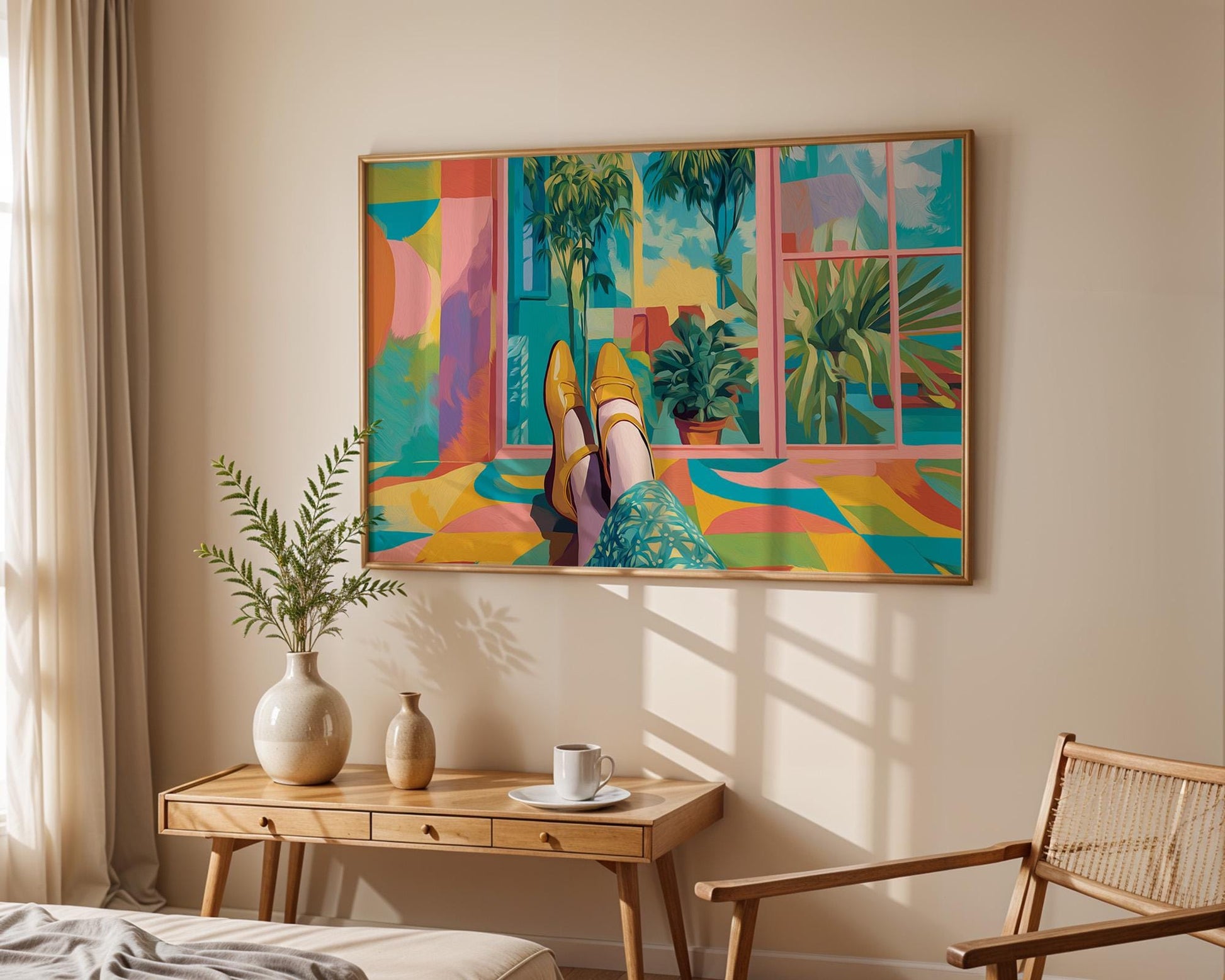 Dopamine Decor | Abstract Colorful Garden Art