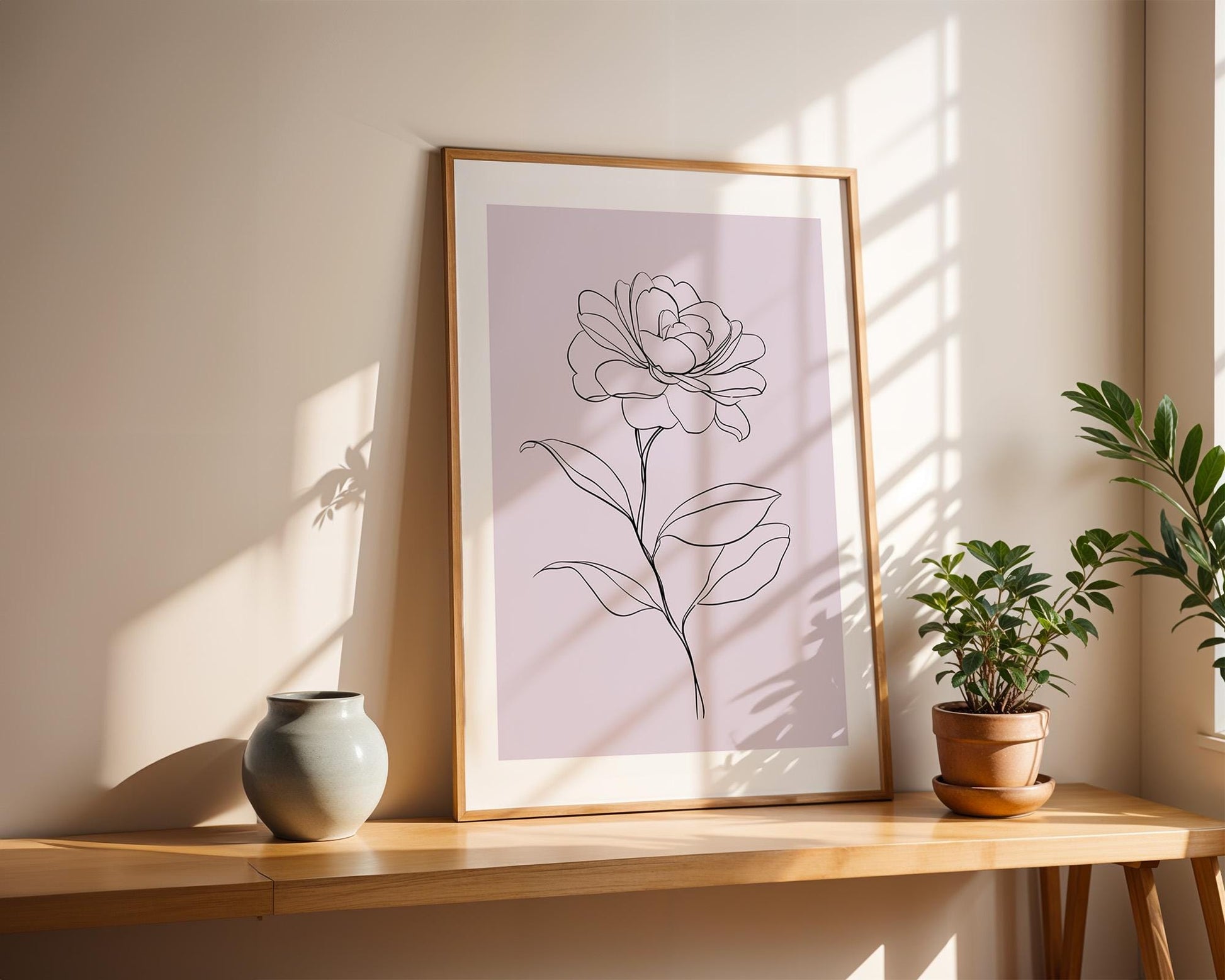 Flower Wall Decor | Abstract Peony Flower Art
