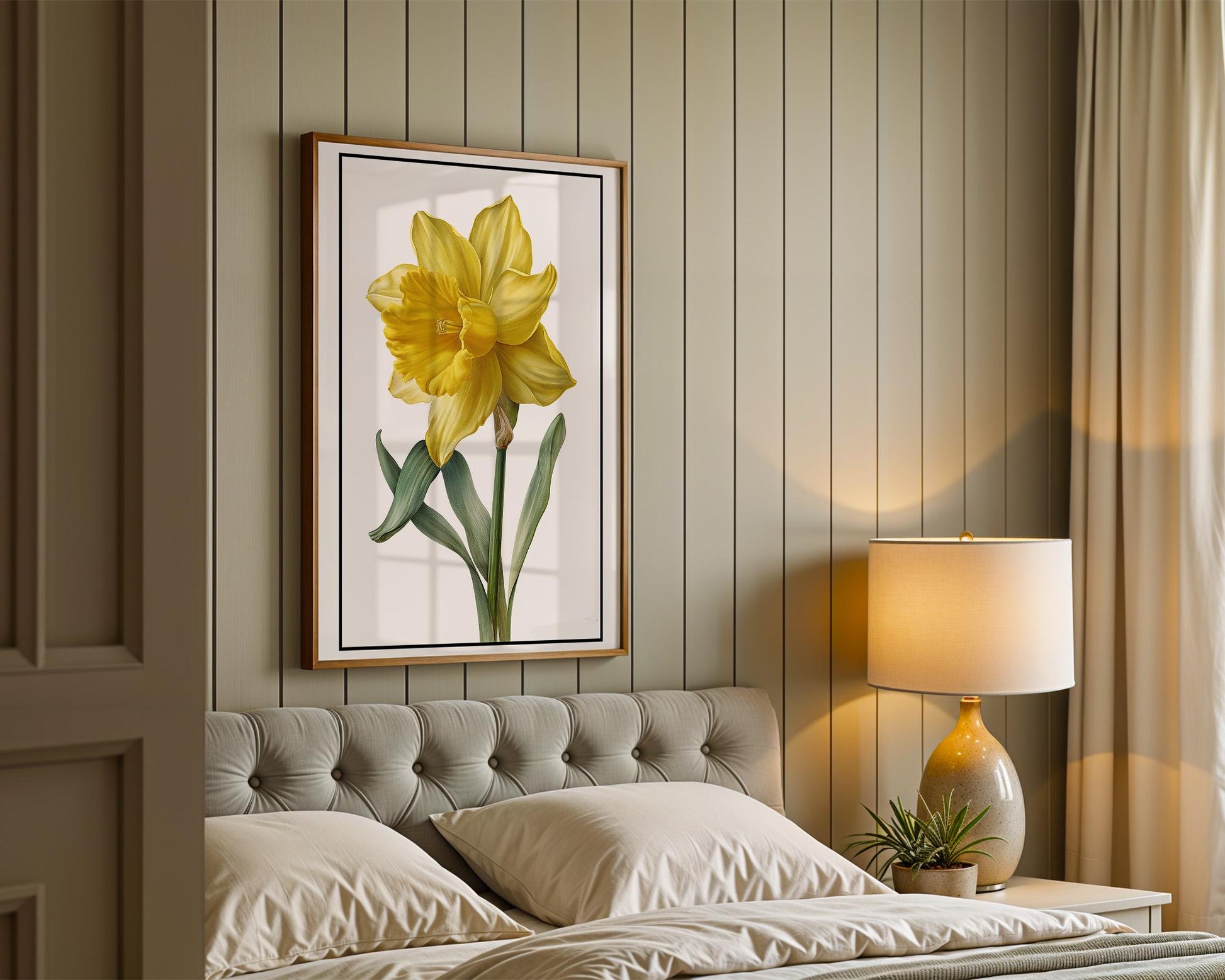 Flower Wall Decor | Yellow Floral Print