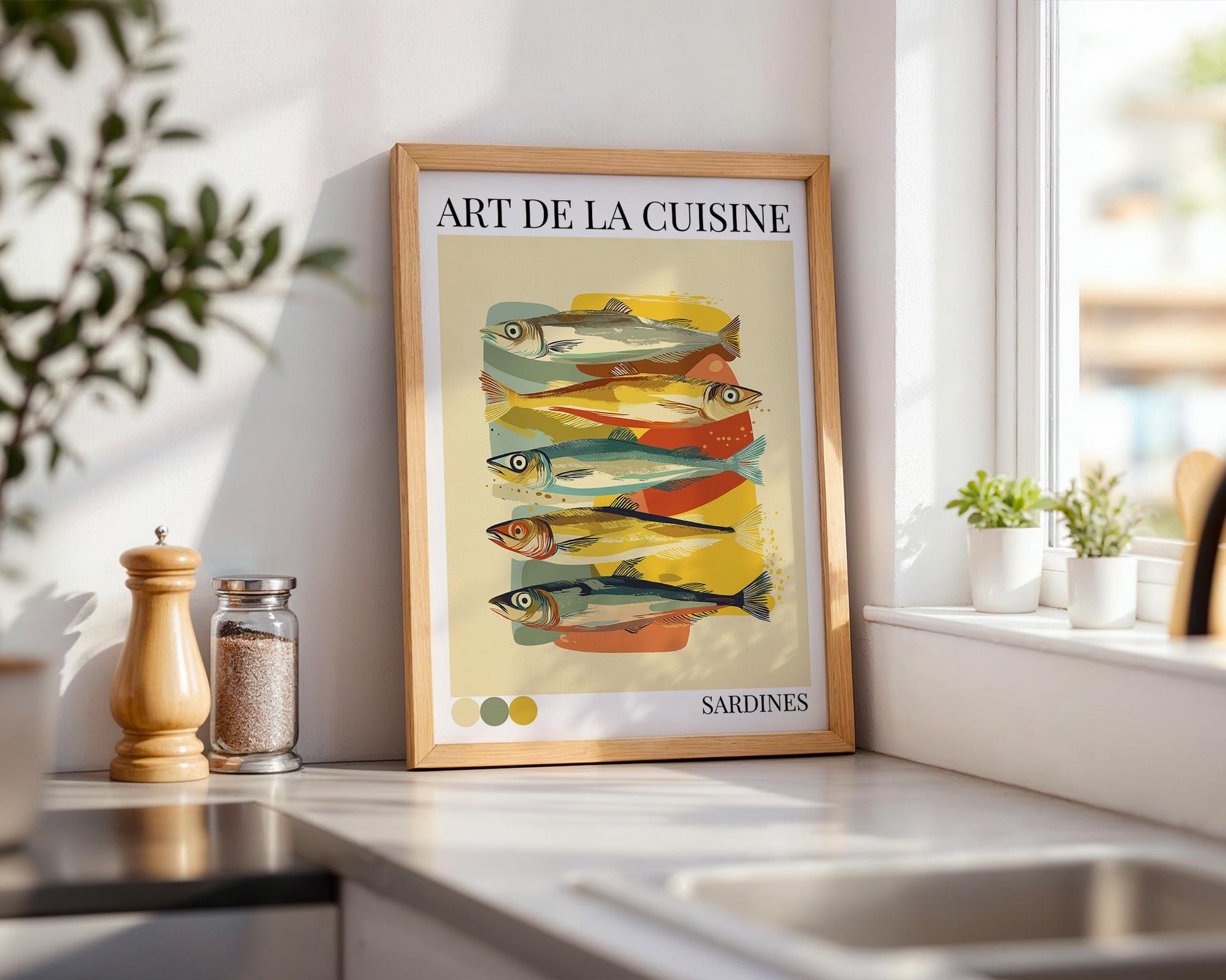Kitchen Wall Art | Sardine Fish Print