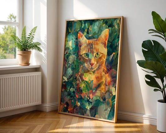 Gallery Wall Art | Abstract Cat Wall Art