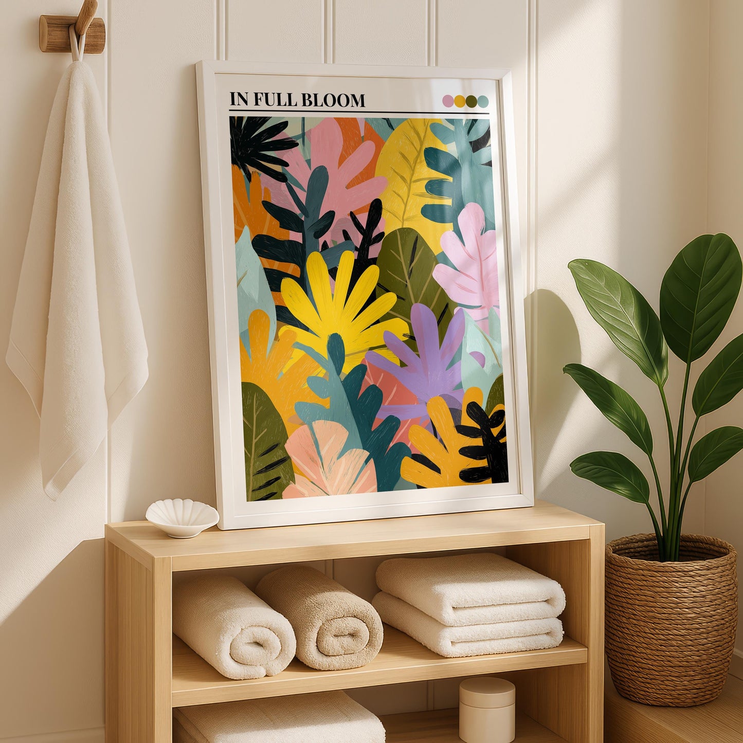 Bathroom Wall Art | Flower Bathroom Wall Art