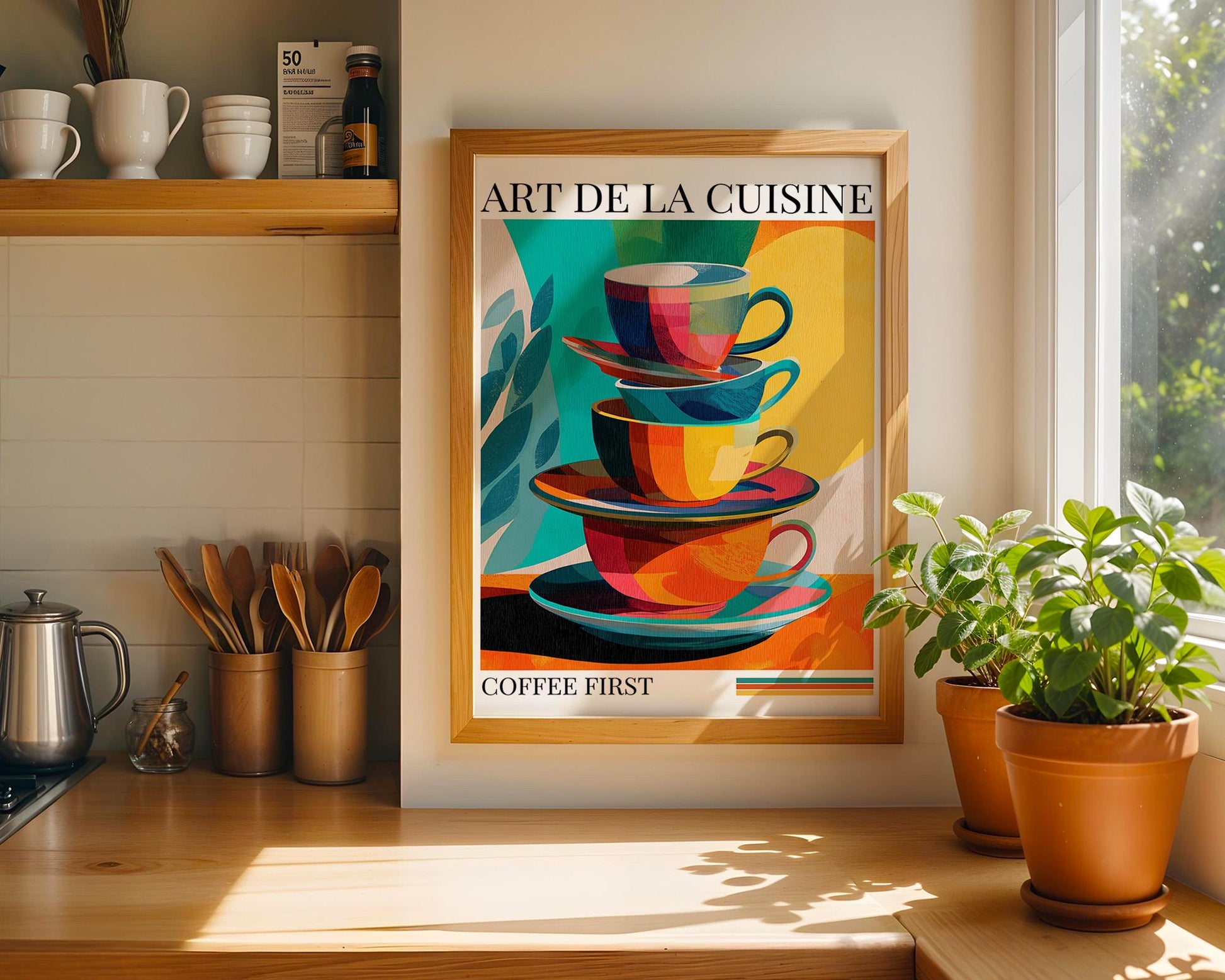 Kitchen Wall Art | Tea Cup Decor