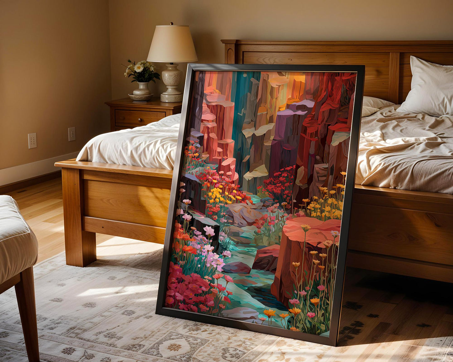 Maximalist Abstract Wall Art | Boho Retro Canyon Decor
