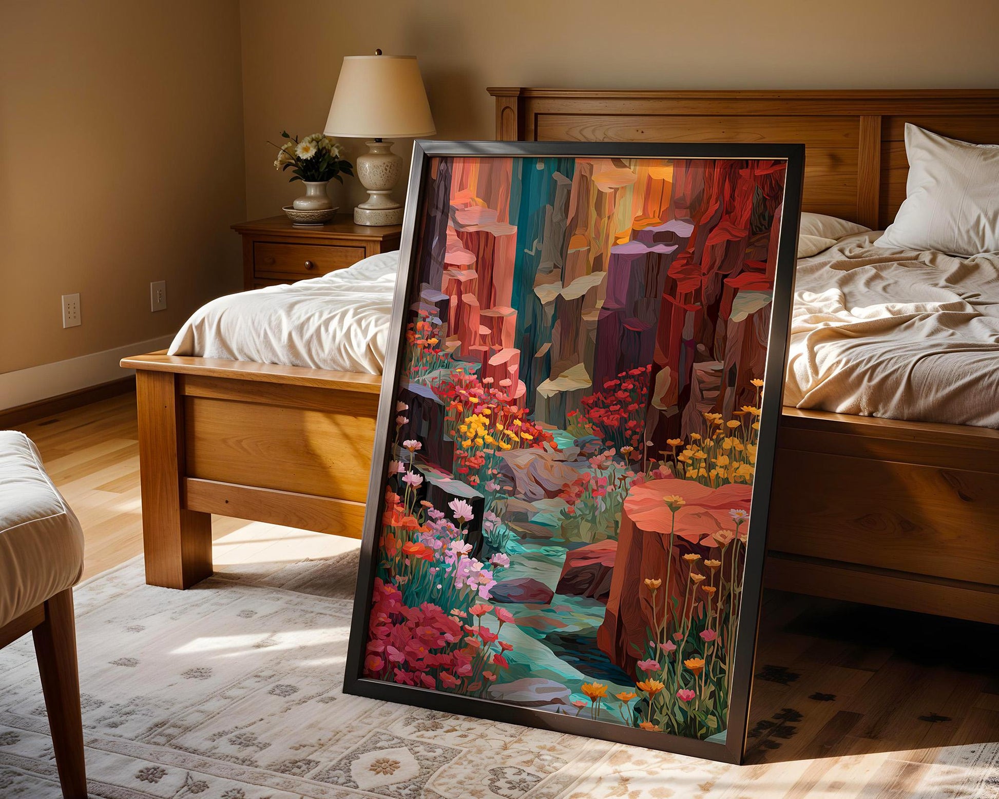 Maximalist Abstract Wall Art | Boho Retro Canyon Decor