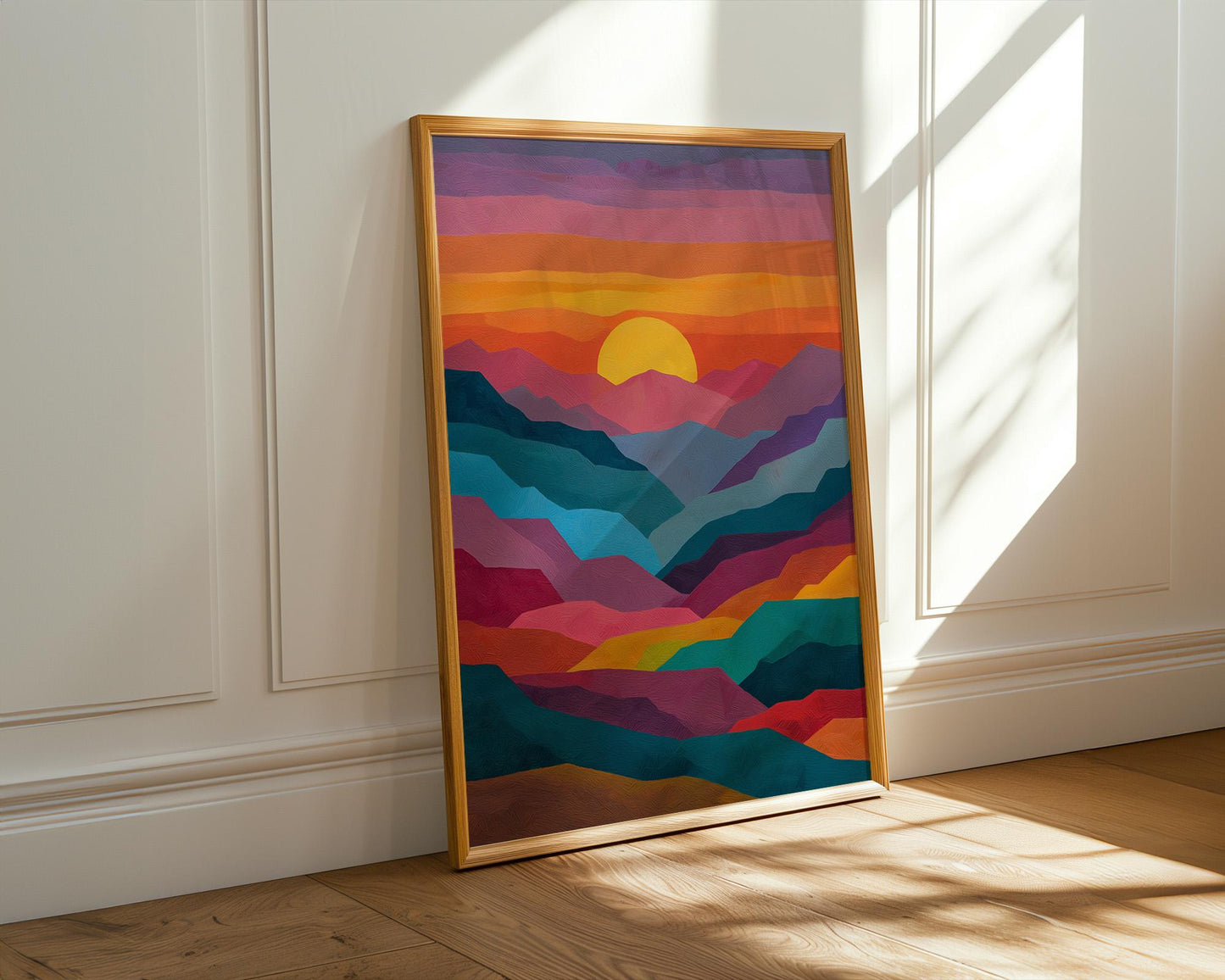 Dopamine Decor | Abstract Boho Retro Sunset Poster
