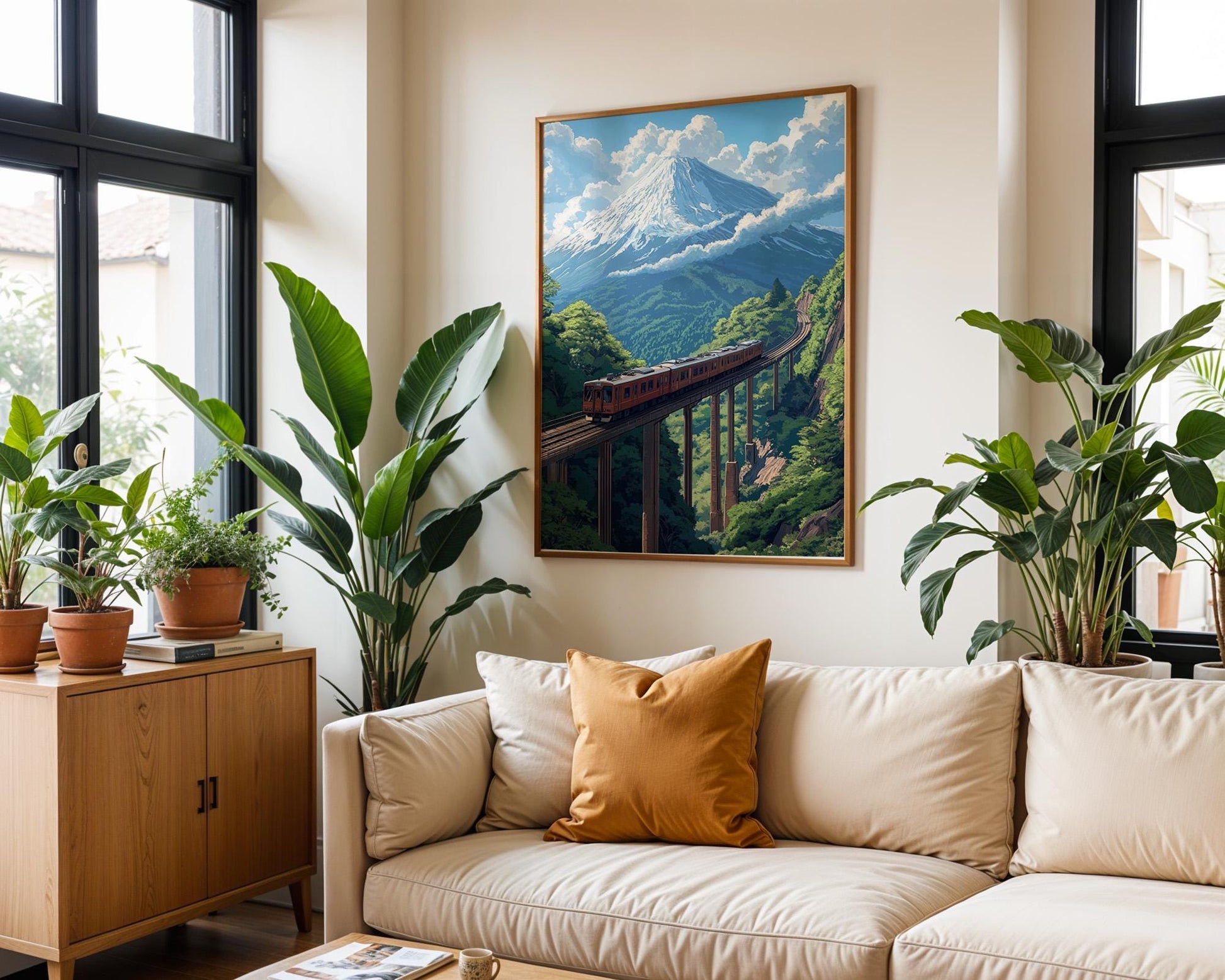 Japanese Wall Art | Mount Fuji Anime Poster