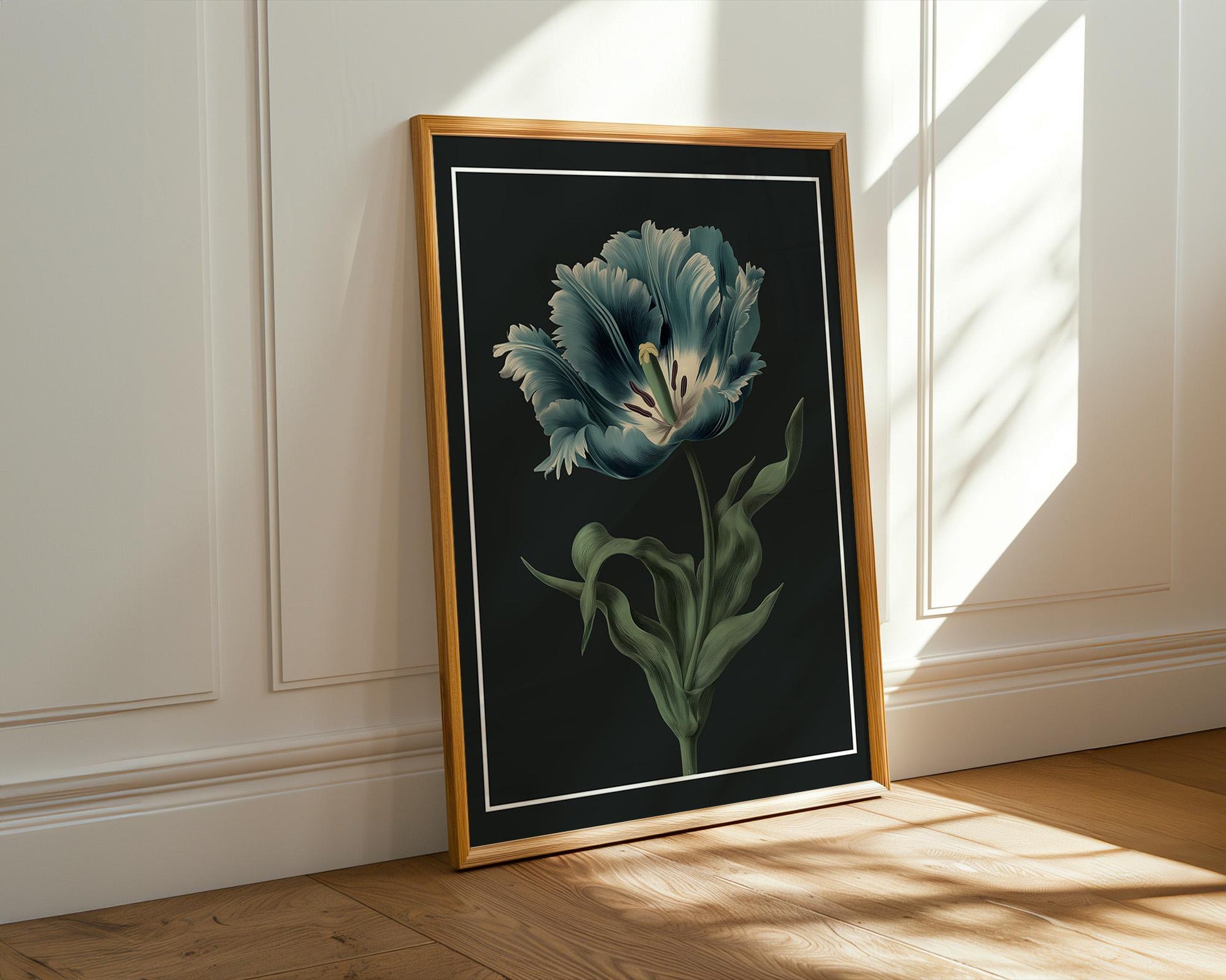 Flower Wall Decor | Blue Tulip Poster